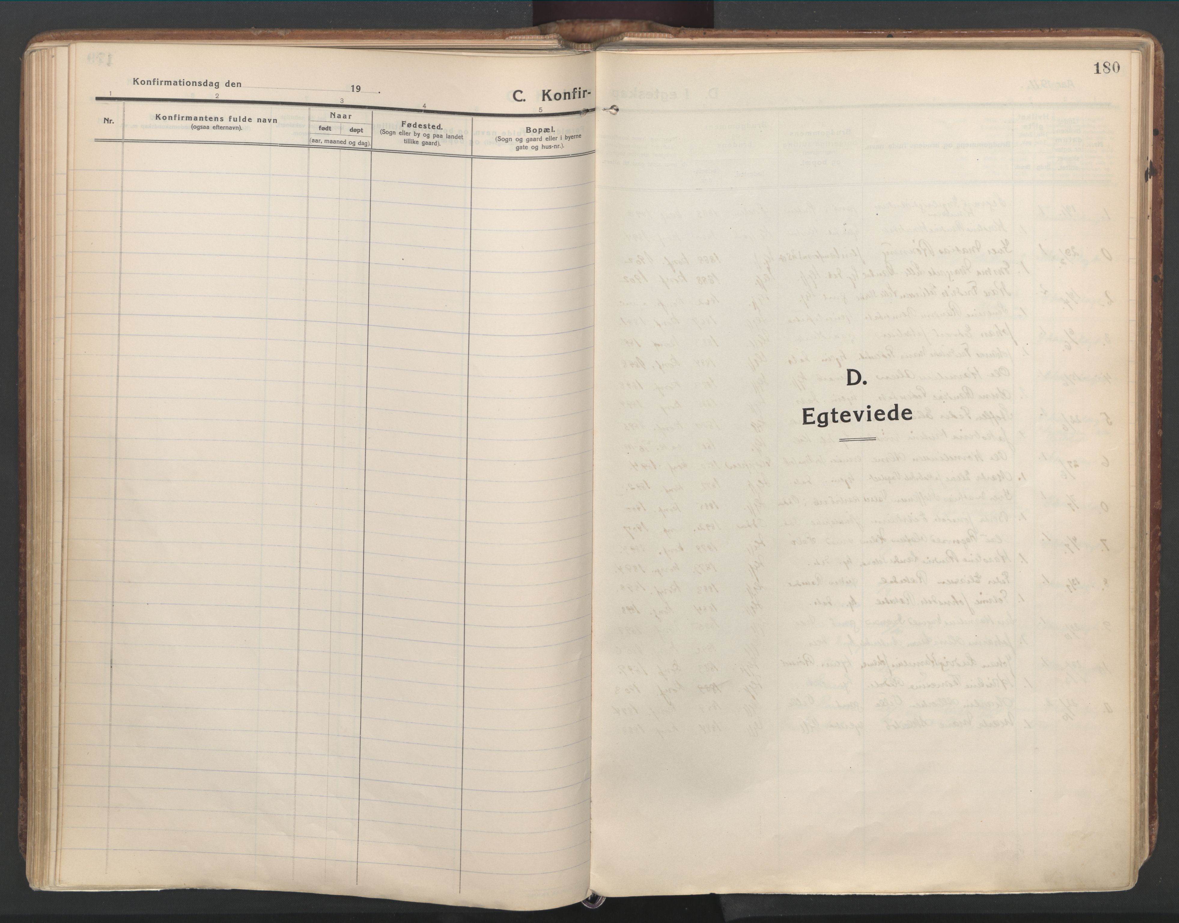 Ministerialprotokoller, klokkerbøker og fødselsregistre - Møre og Romsdal, SAT/A-1454/515/L0212: Parish register (official) no. 515A08, 1911-1935, p. 180