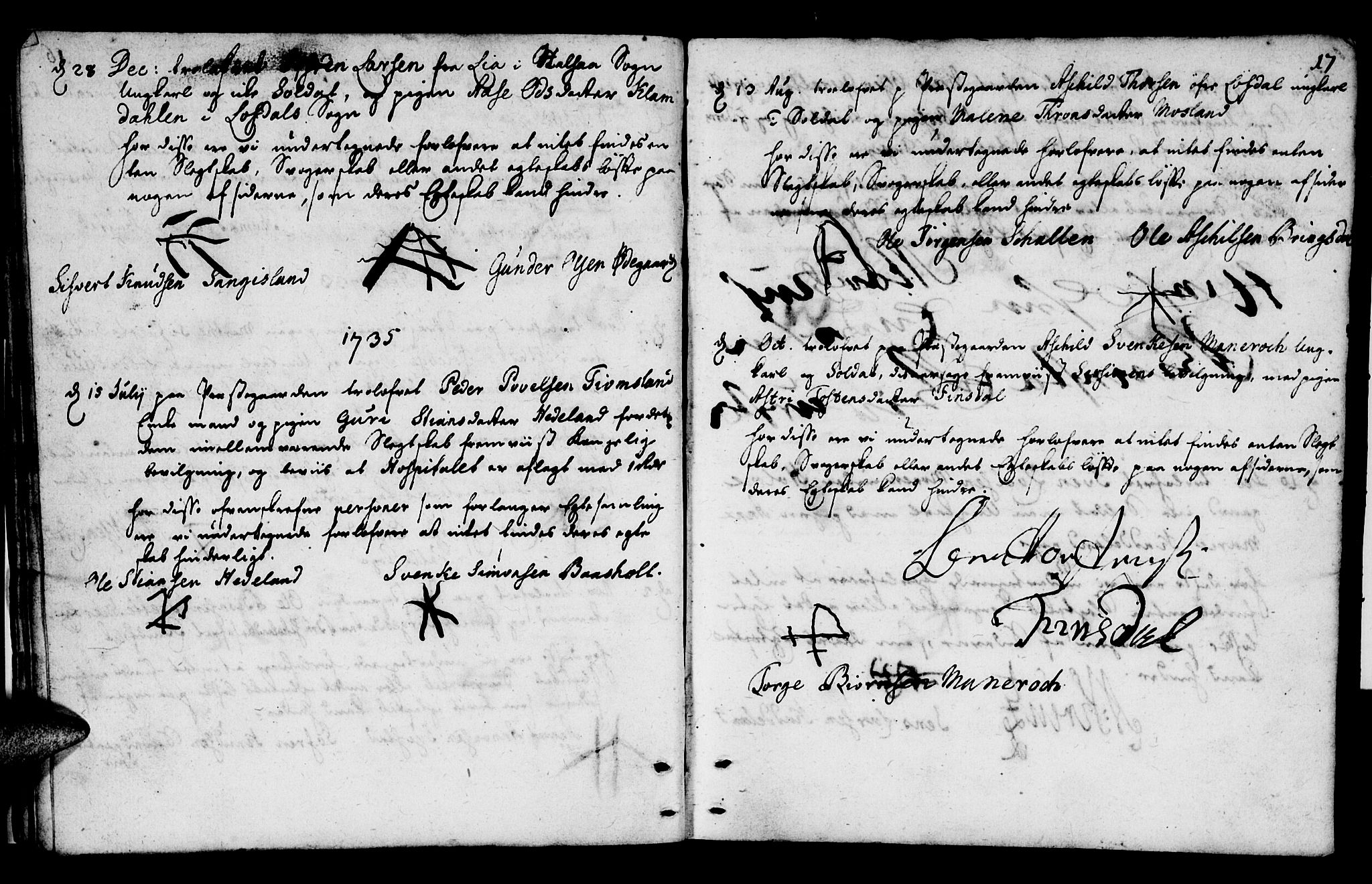 Mandal sokneprestkontor, SAK/1111-0030/F/Fa/Fab/L0001: Parish register (official) no. A 1, 1720-1793, p. 17