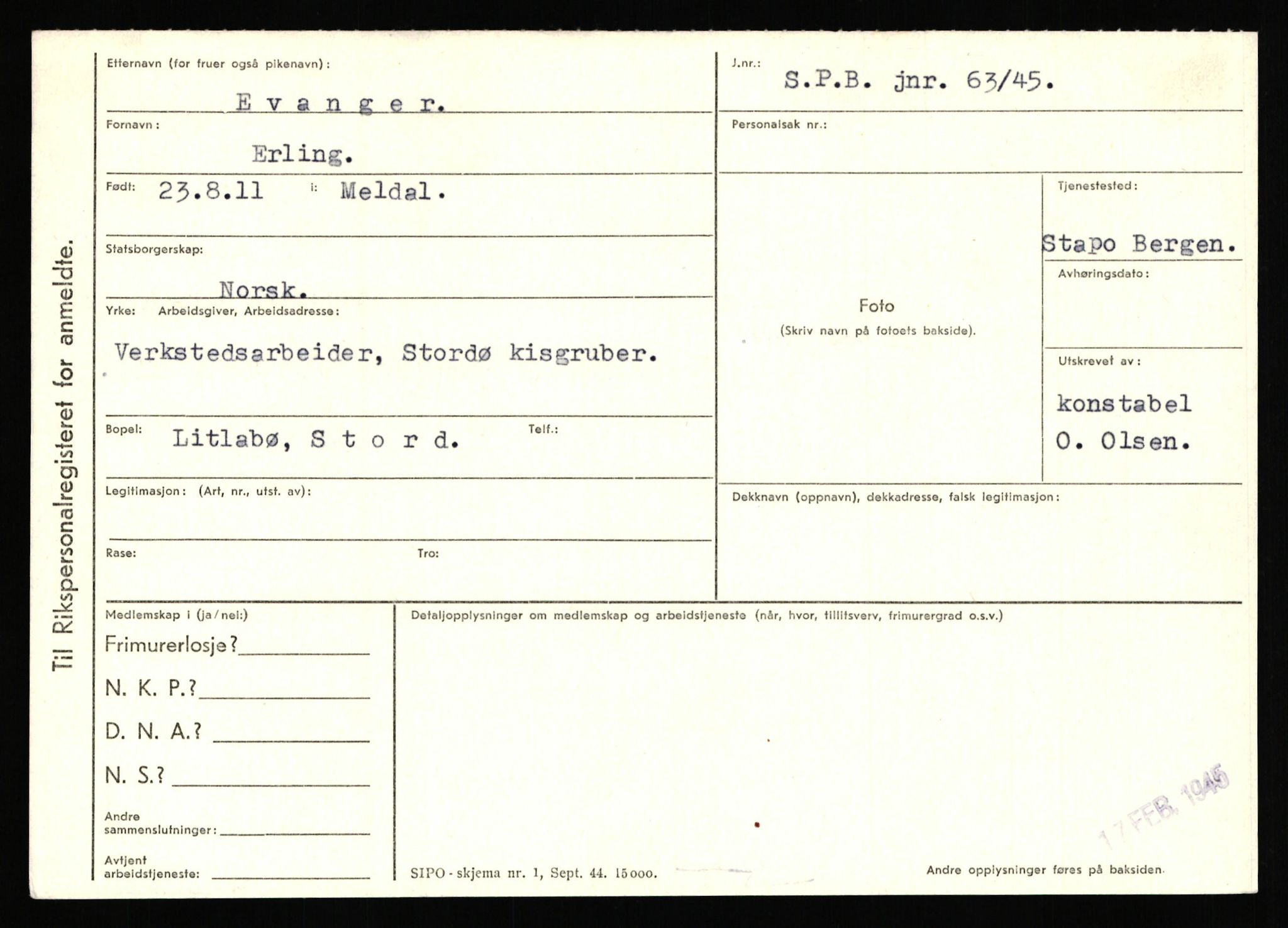 Statspolitiet - Hovedkontoret / Osloavdelingen, AV/RA-S-1329/C/Ca/L0004: Eid - funn av gjenstander	, 1943-1945, p. 2281