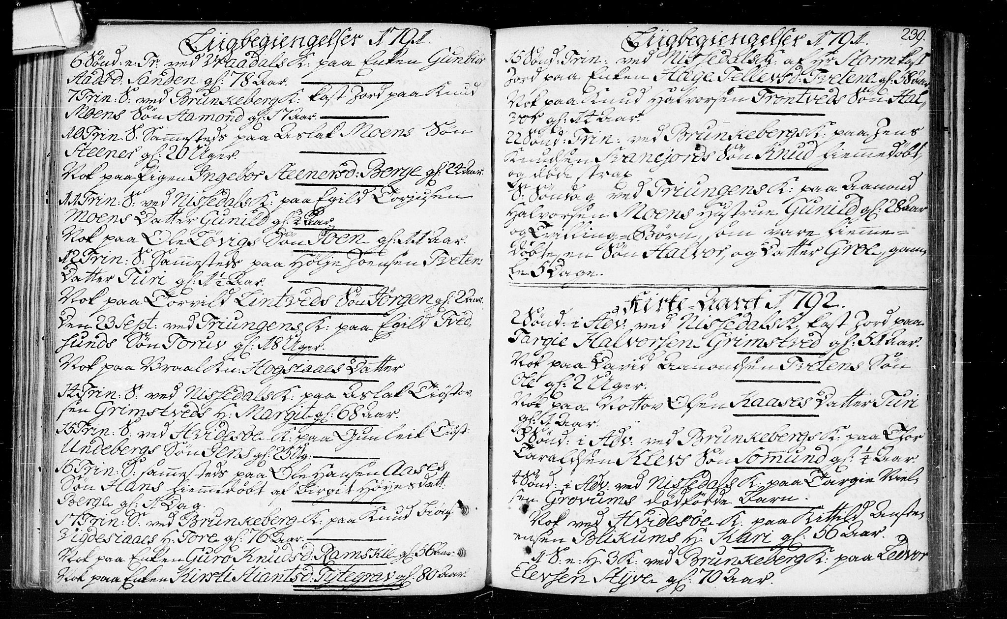 Kviteseid kirkebøker, SAKO/A-276/F/Fa/L0003: Parish register (official) no. I 3, 1787-1799, p. 239