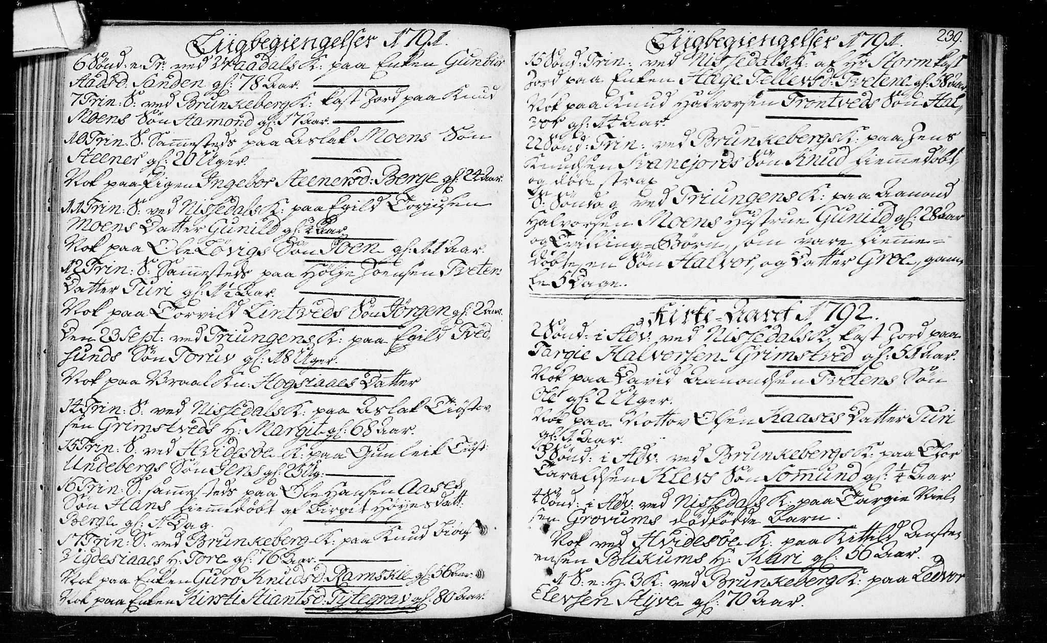 Kviteseid kirkebøker, AV/SAKO-A-276/F/Fa/L0003: Parish register (official) no. I 3, 1787-1799, p. 239