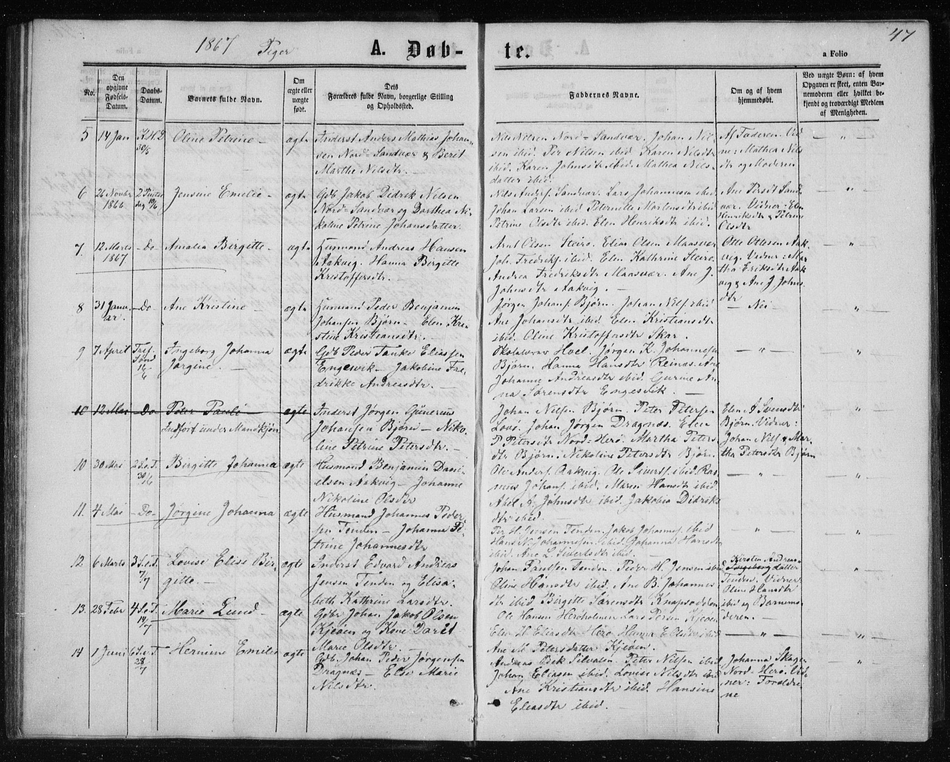 Ministerialprotokoller, klokkerbøker og fødselsregistre - Nordland, AV/SAT-A-1459/834/L0505: Parish register (official) no. 834A03, 1862-1871, p. 47