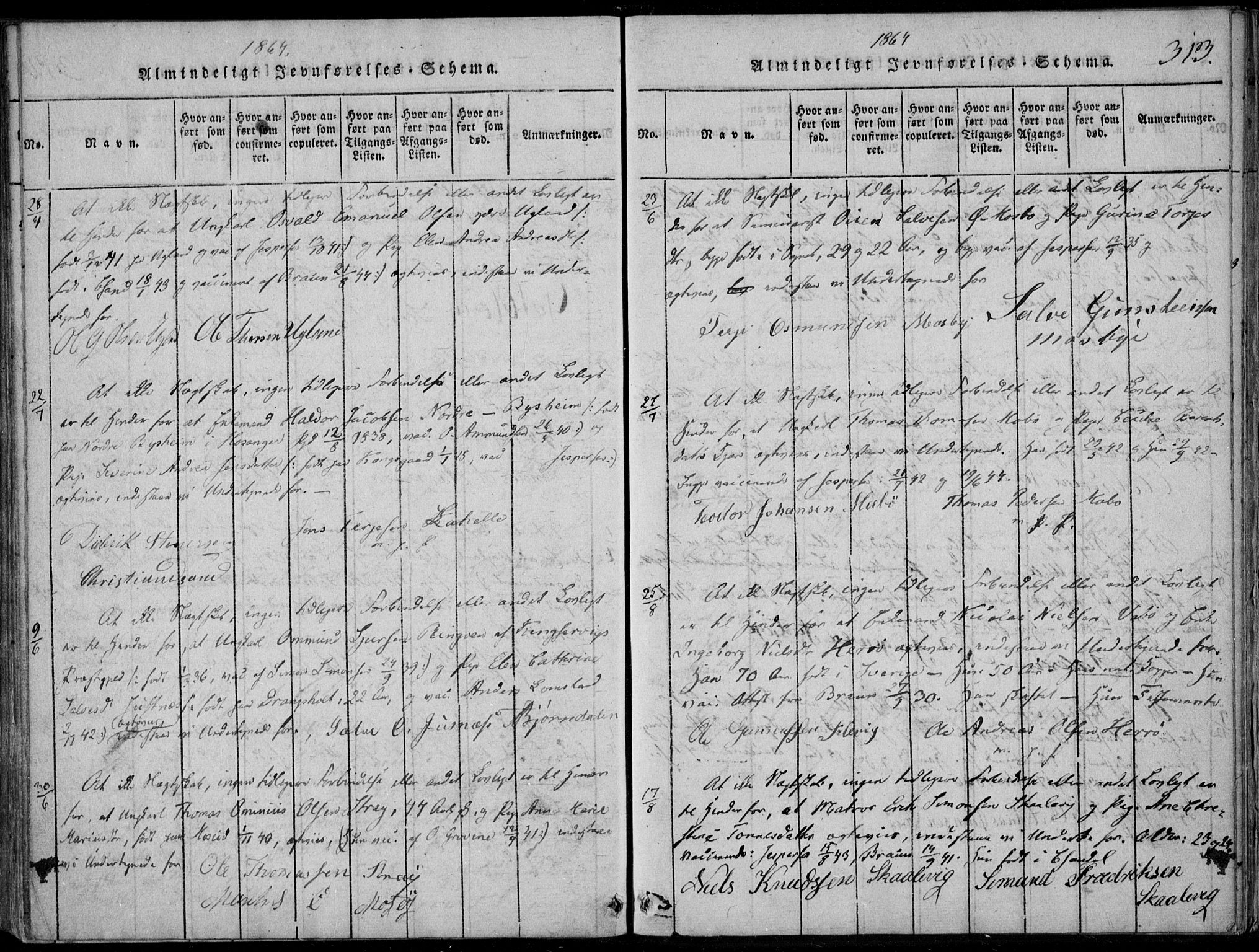 Oddernes sokneprestkontor, AV/SAK-1111-0033/F/Fa/Faa/L0005: Parish register (official) no. A 5, 1820-1838, p. 313