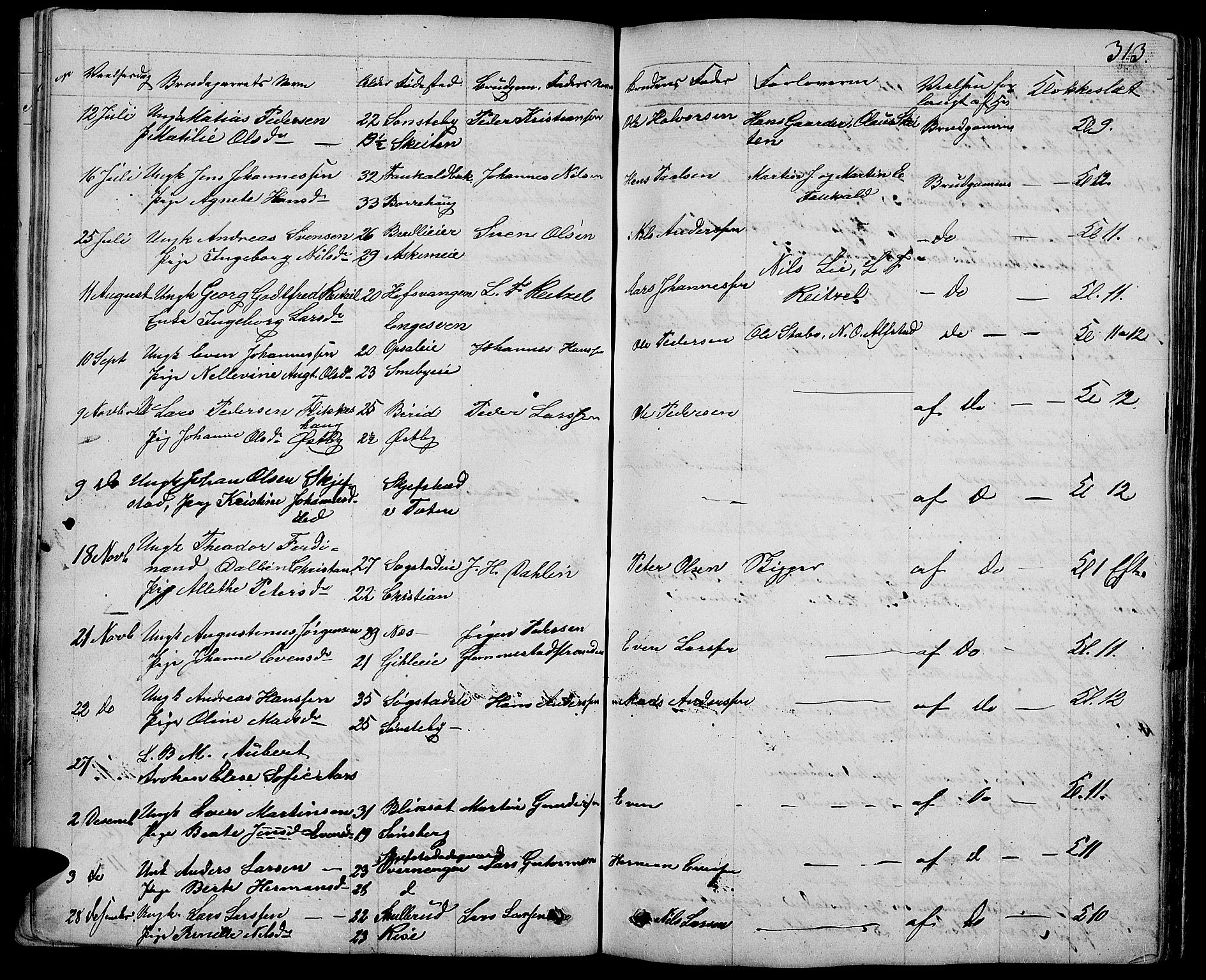 Østre Toten prestekontor, SAH/PREST-104/H/Ha/Hab/L0004: Parish register (copy) no. 4, 1858-1886, p. 313