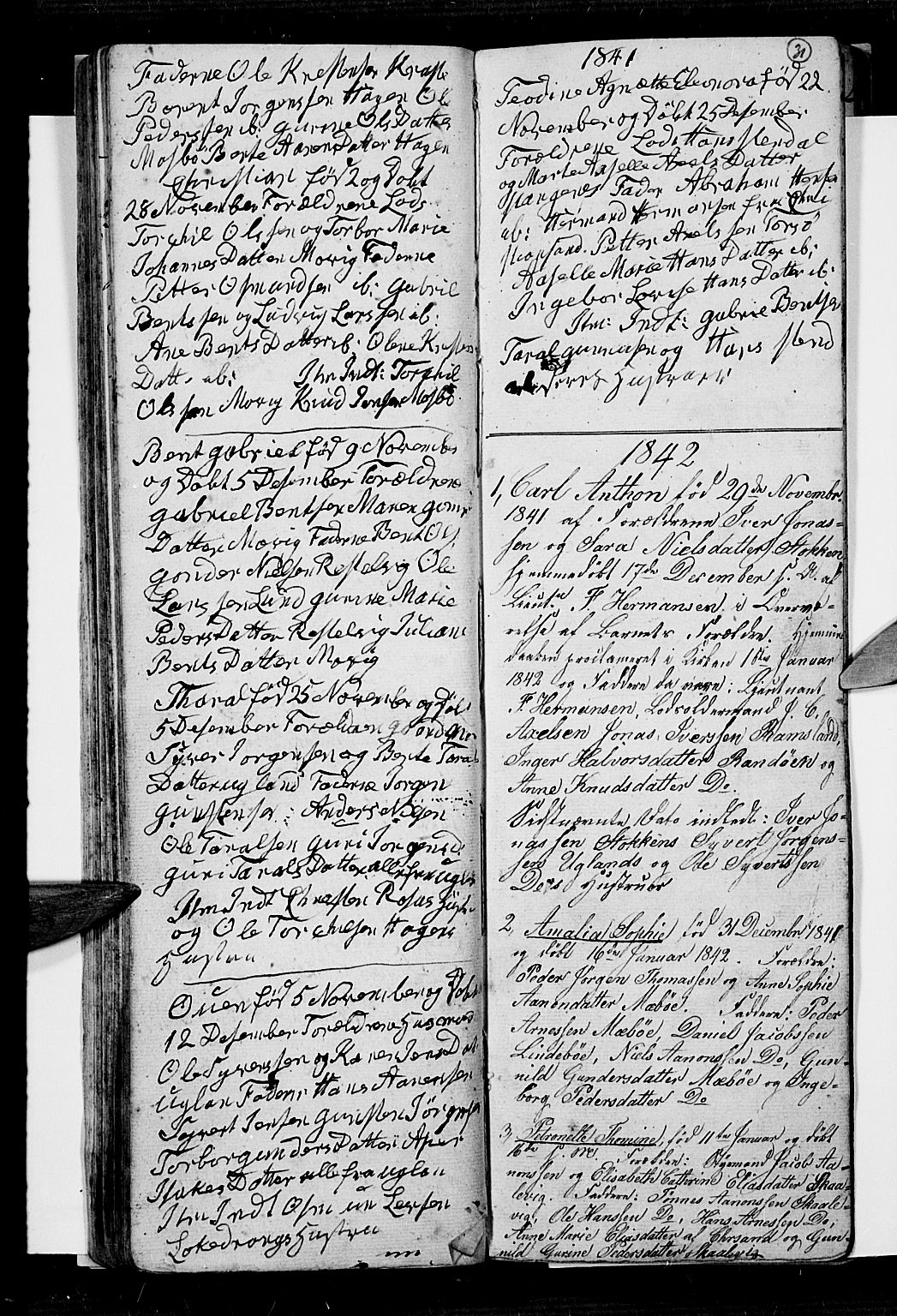 Oddernes sokneprestkontor, SAK/1111-0033/F/Fb/Fba/L0004: Parish register (copy) no. B 4, 1837-1846, p. 31