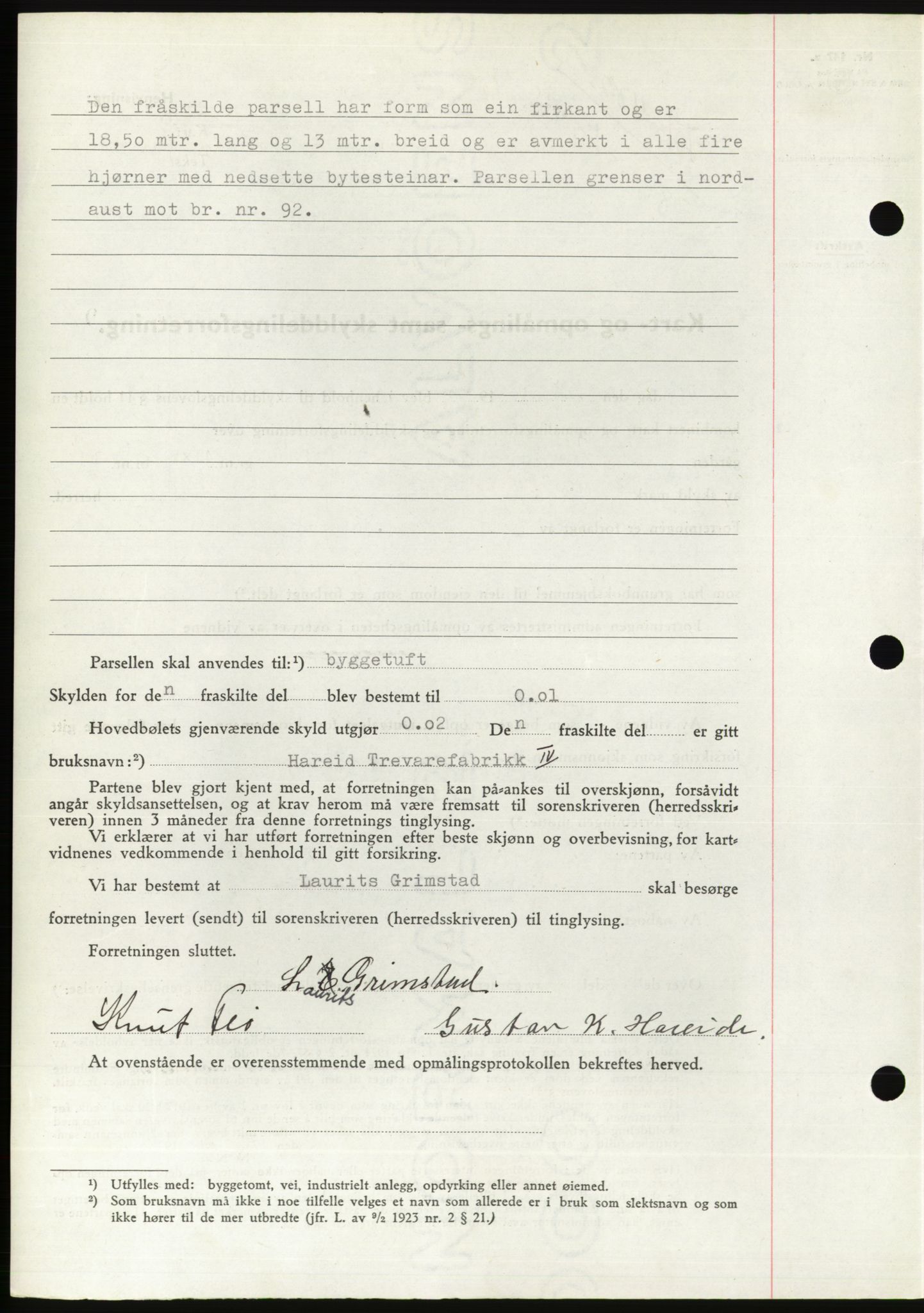 Søre Sunnmøre sorenskriveri, AV/SAT-A-4122/1/2/2C/L0076: Mortgage book no. 2A, 1943-1944, Diary no: : 432/1944