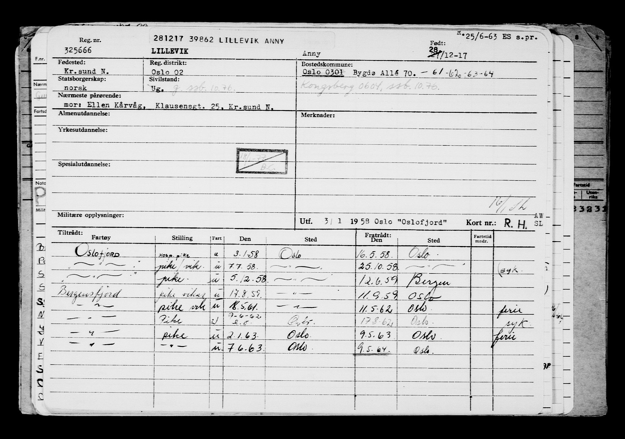 Direktoratet for sjømenn, AV/RA-S-3545/G/Gb/L0154: Hovedkort, 1917-1918, p. 257