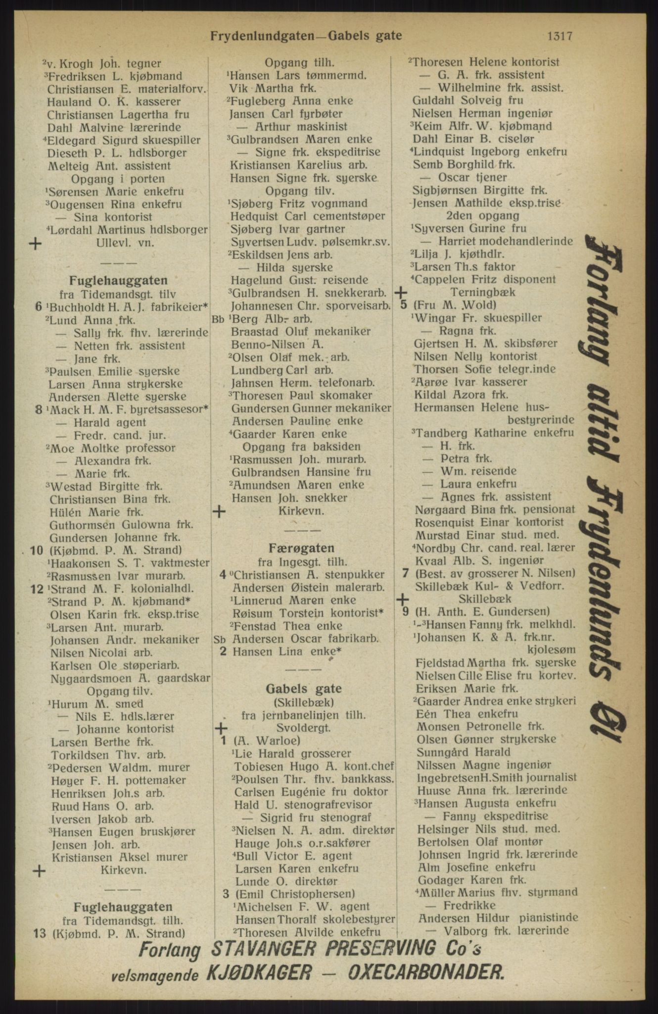 Kristiania/Oslo adressebok, PUBL/-, 1914, p. 1317