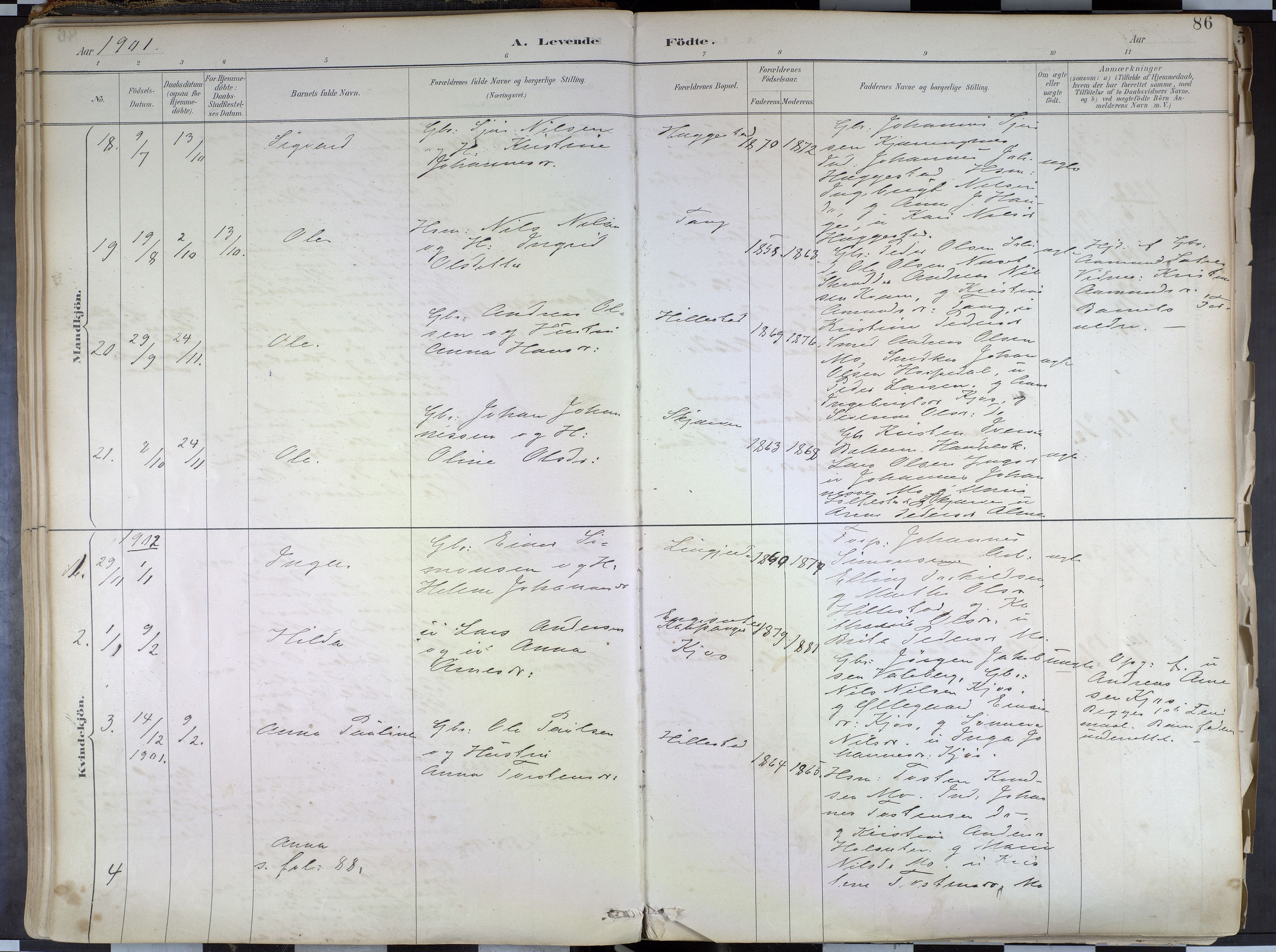 Hafslo sokneprestembete, AV/SAB-A-80301/H/Haa/Haab/L0001: Parish register (official) no. B 1, 1886-1945, p. 86