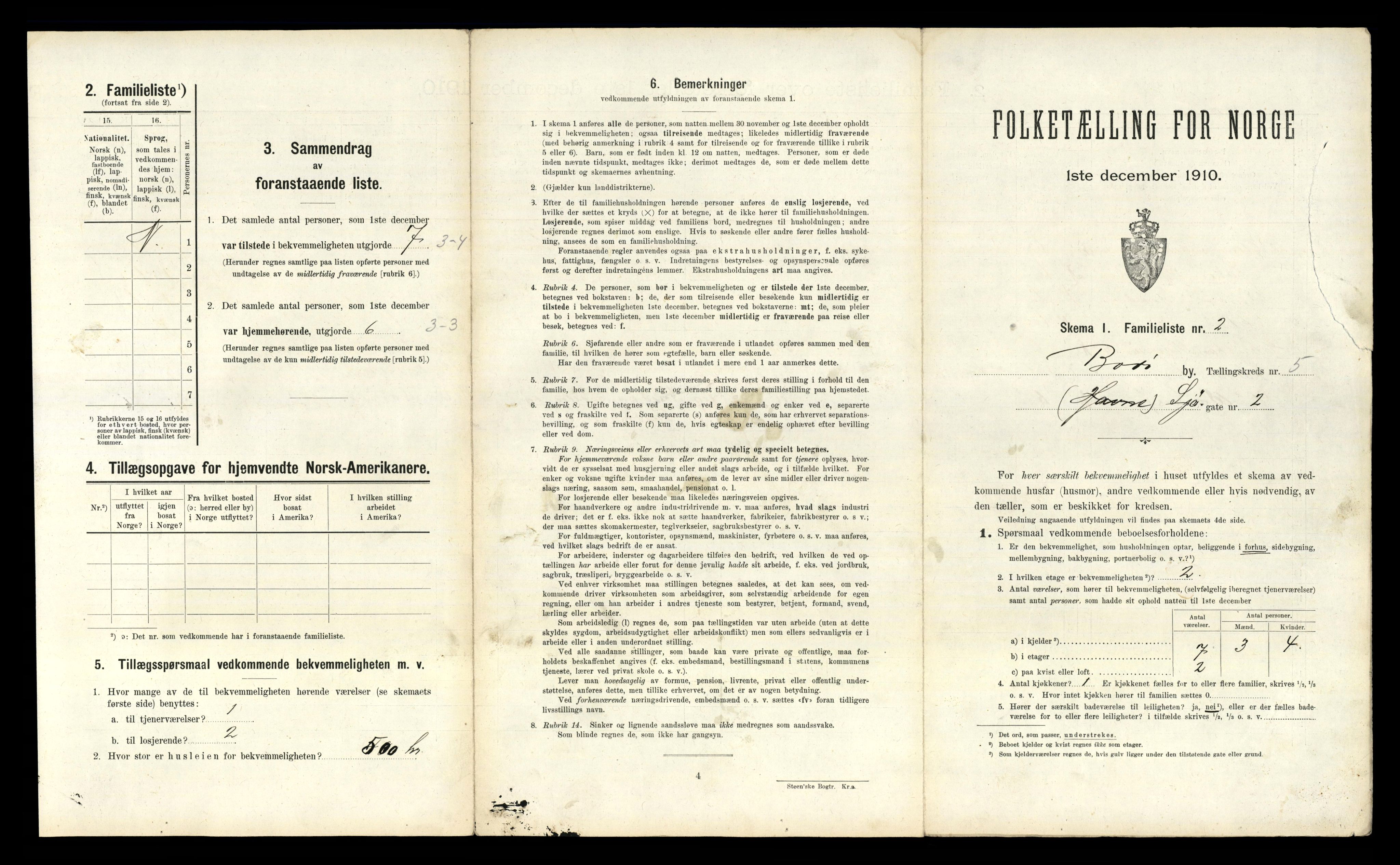 RA, 1910 census for Bodø, 1910, p. 1333