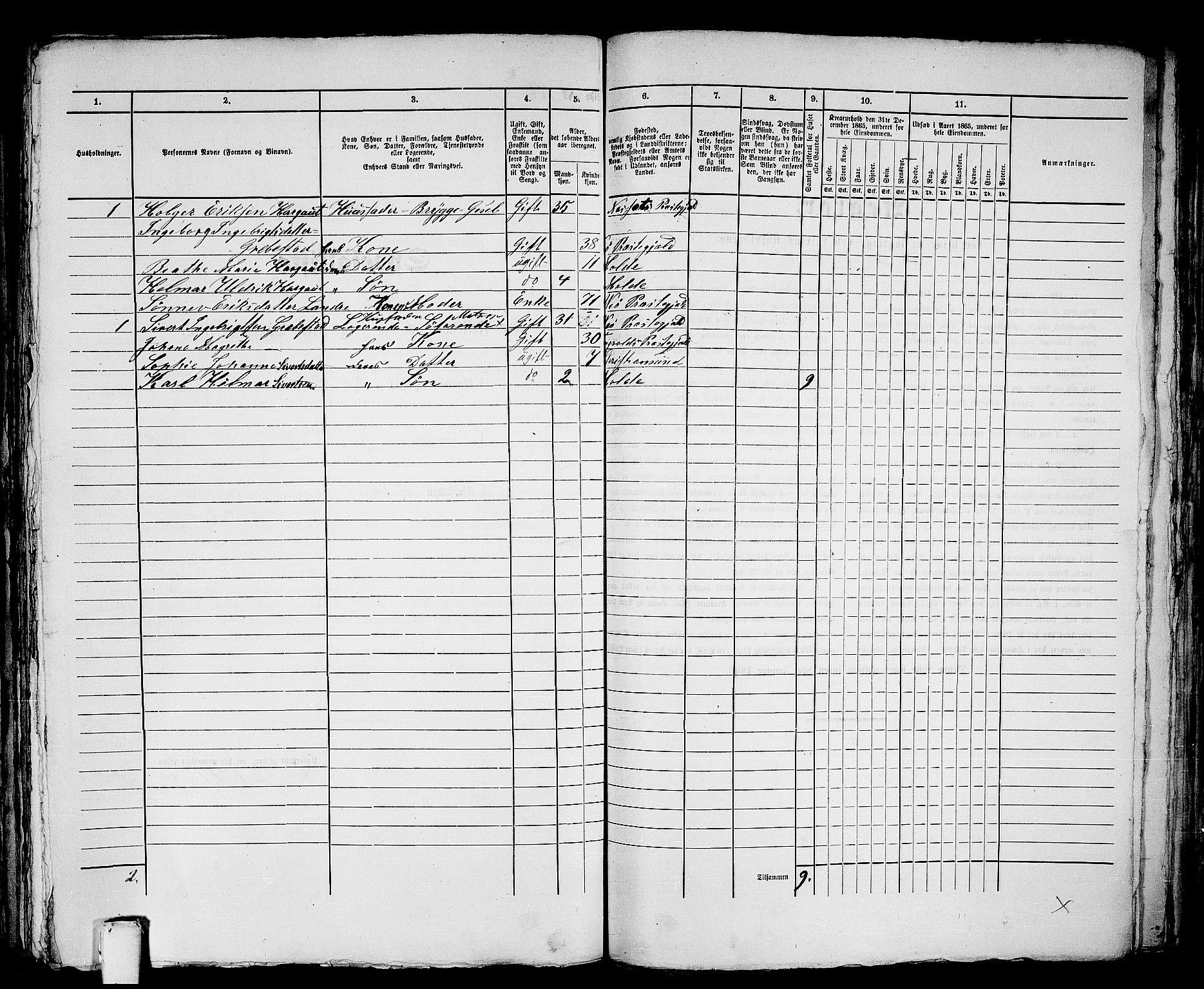 RA, 1865 census for Molde, 1865, p. 339