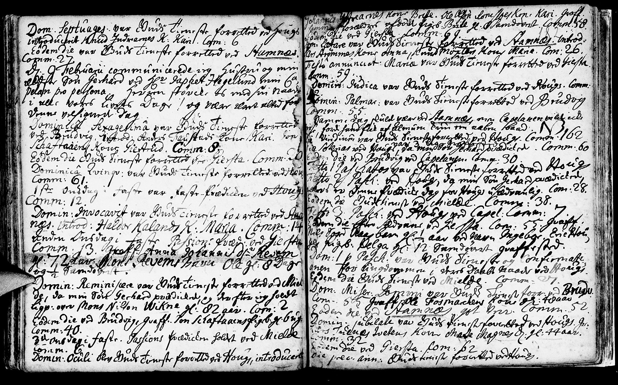 Haus sokneprestembete, AV/SAB-A-75601/H/Haa: Parish register (official) no. A 5, 1733-1747, p. 182