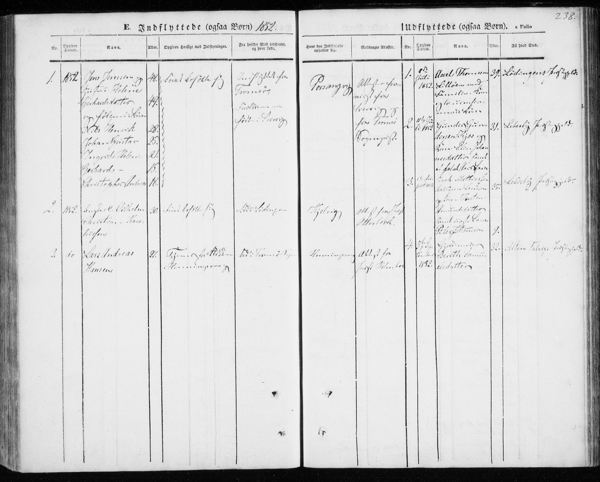 Kistrand/Porsanger sokneprestembete, SATØ/S-1351/H/Ha/L0004.kirke: Parish register (official) no. 4, 1843-1860, p. 238