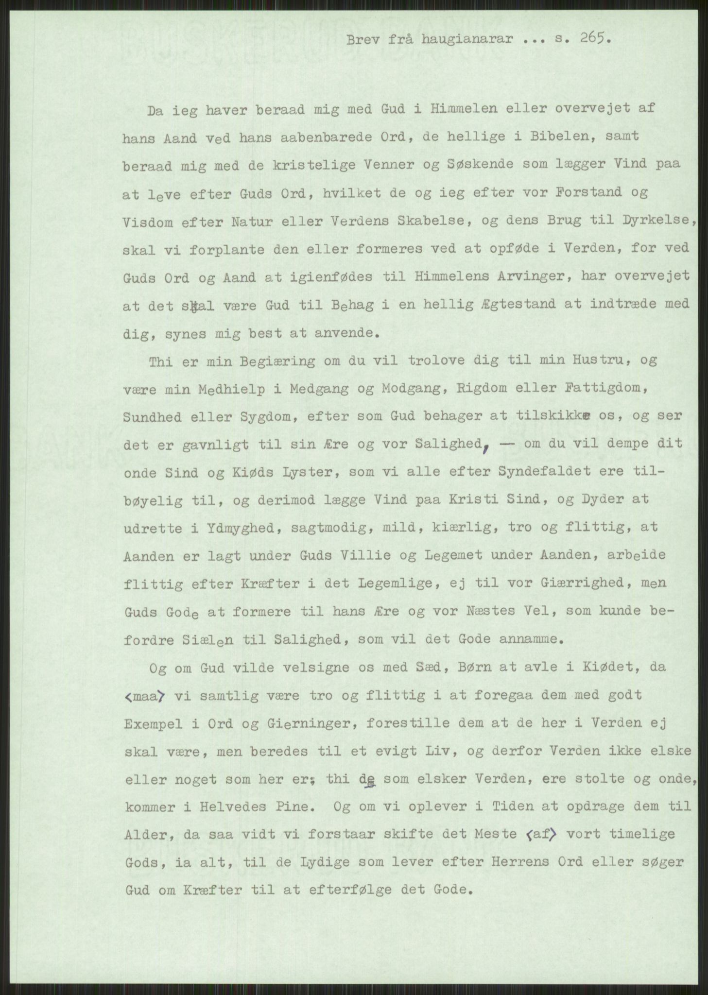 Samlinger til kildeutgivelse, Haugianerbrev, AV/RA-EA-6834/F/L0001: Haugianerbrev I: 1760-1804, 1760-1804, p. 265