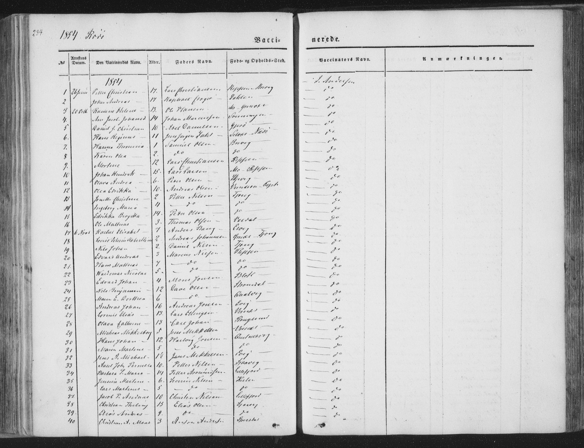 Ministerialprotokoller, klokkerbøker og fødselsregistre - Nordland, AV/SAT-A-1459/841/L0604: Parish register (official) no. 841A09 /1, 1845-1862, p. 234