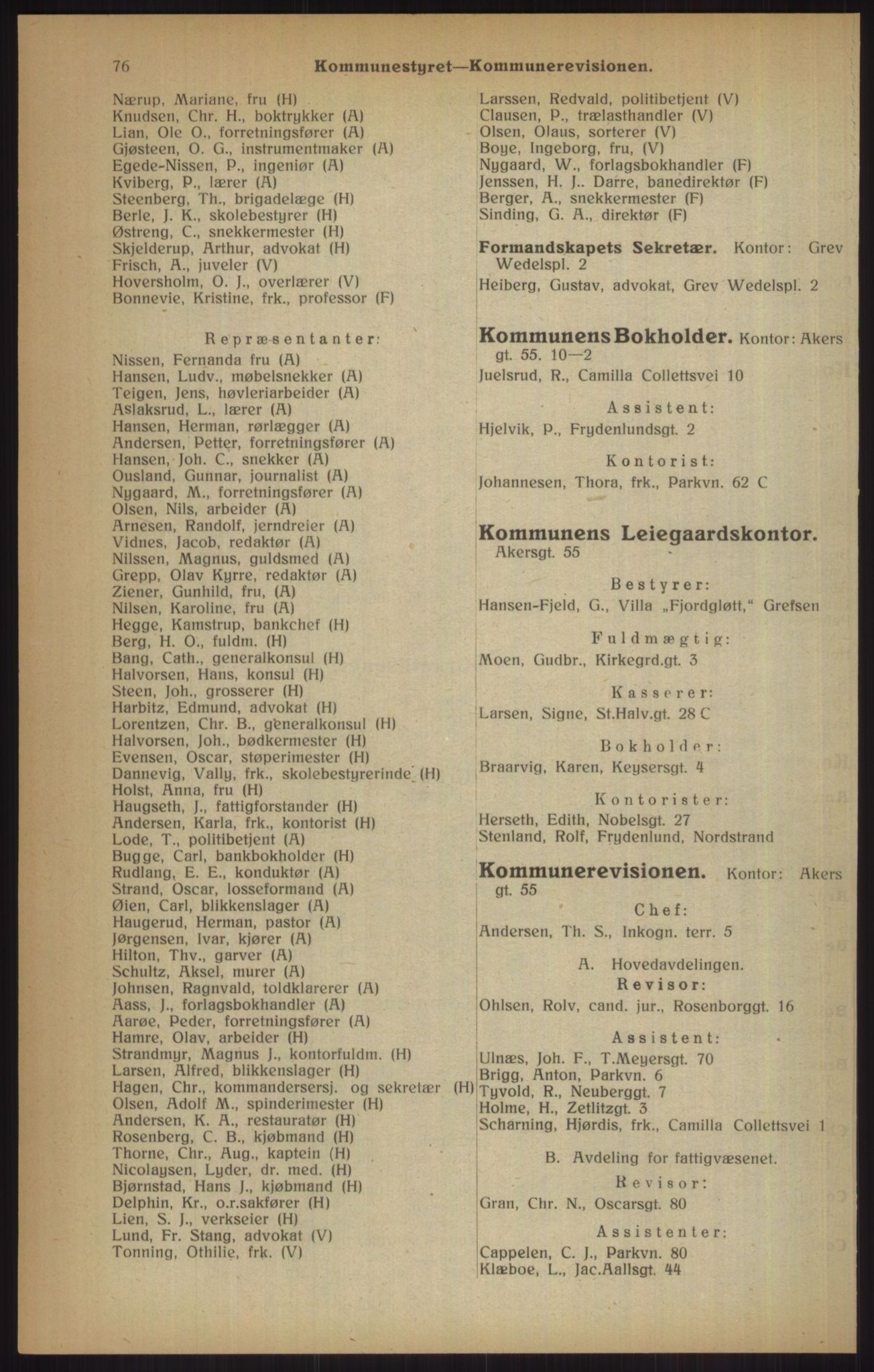 Kristiania/Oslo adressebok, PUBL/-, 1915, p. 76