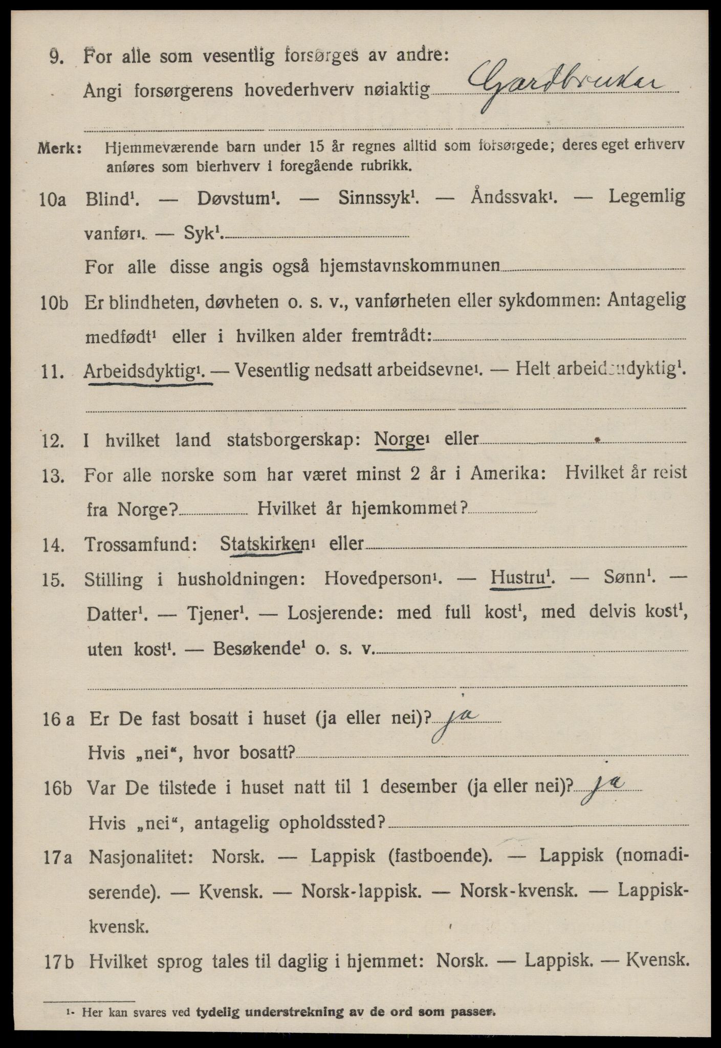 SAT, 1920 census for Oppdal, 1920, p. 8152