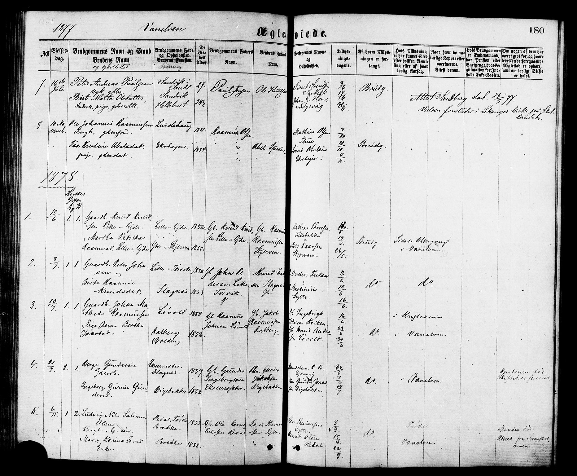 Ministerialprotokoller, klokkerbøker og fødselsregistre - Møre og Romsdal, AV/SAT-A-1454/501/L0007: Parish register (official) no. 501A07, 1868-1884, p. 180