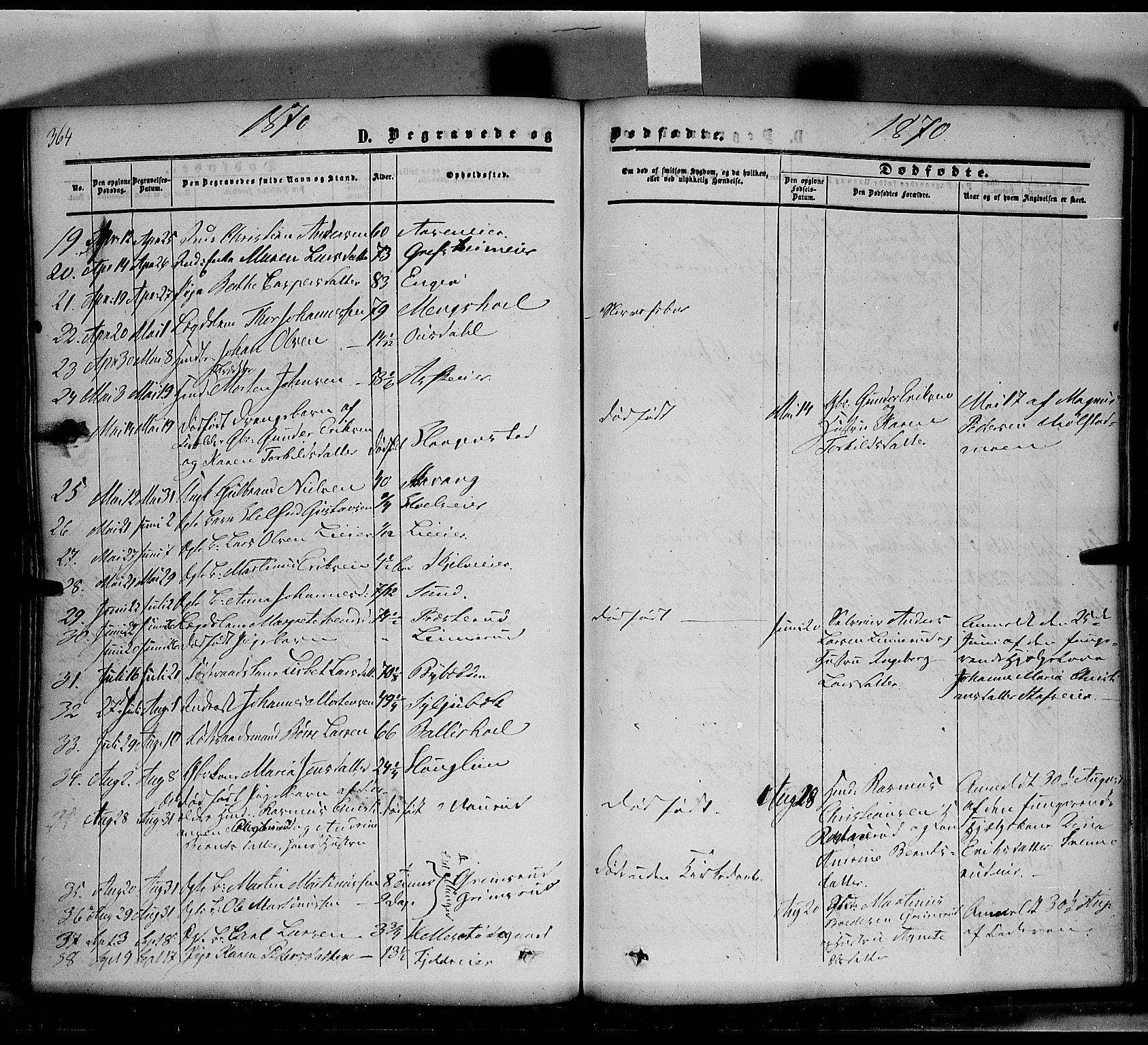 Nes prestekontor, Hedmark, SAH/PREST-020/K/Ka/L0004: Parish register (official) no. 4, 1852-1886, p. 364