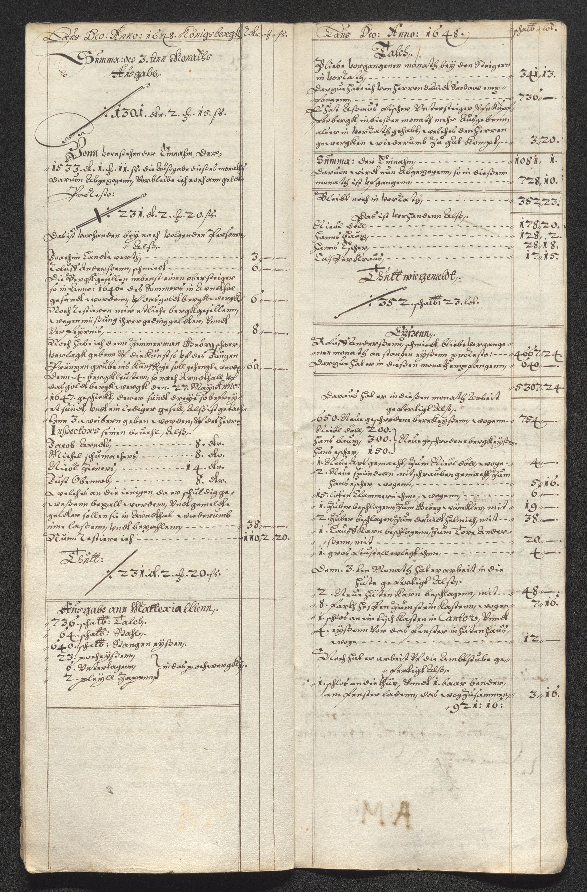 Kongsberg Sølvverk 1623-1816, SAKO/EA-3135/001/D/Dc/Dcd/L0022: Utgiftsregnskap for gruver m.m., 1647-1648, p. 643