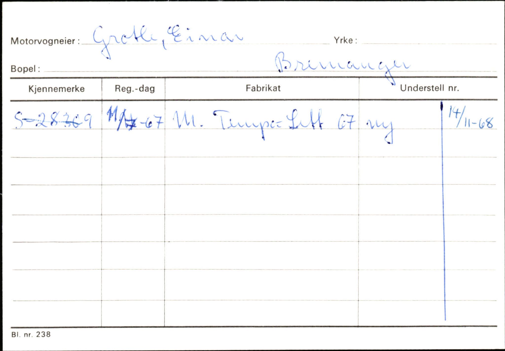 Statens vegvesen, Sogn og Fjordane vegkontor, AV/SAB-A-5301/4/F/L0133: Eigarregister Bremanger A-Å. Gaular A-H, 1945-1975, p. 571