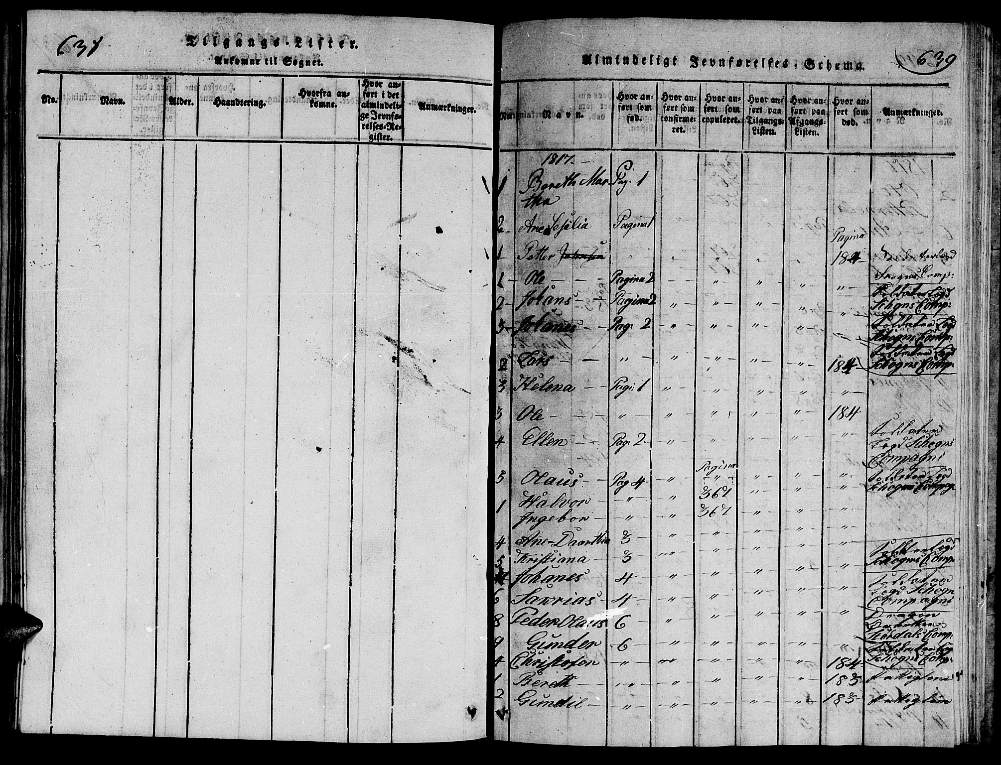 Ministerialprotokoller, klokkerbøker og fødselsregistre - Nord-Trøndelag, SAT/A-1458/714/L0132: Parish register (copy) no. 714C01, 1817-1824, p. 637-639