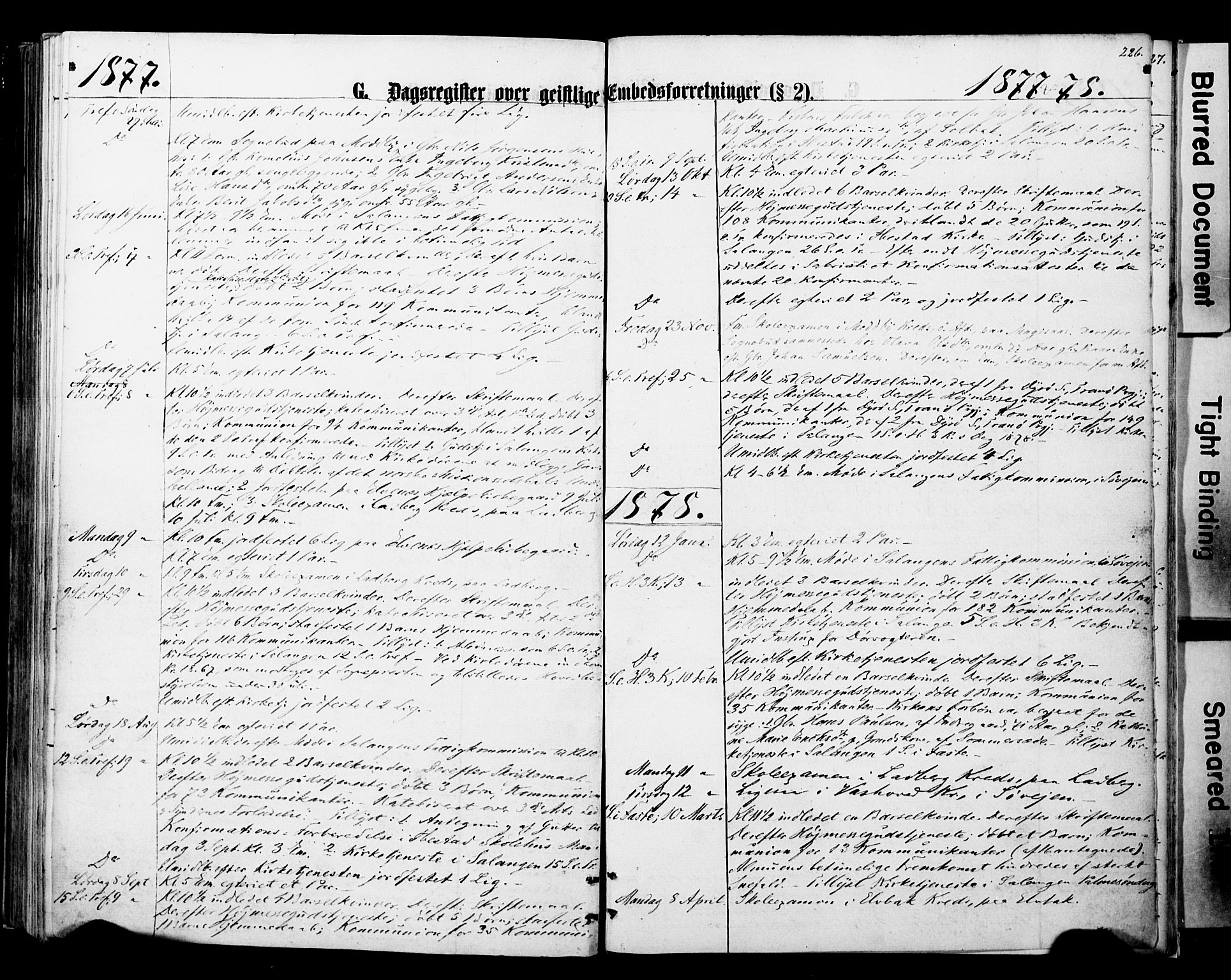 Ibestad sokneprestembete, SATØ/S-0077/H/Ha/Haa/L0013kirke: Parish register (official) no. 13, 1865-1879, p. 226