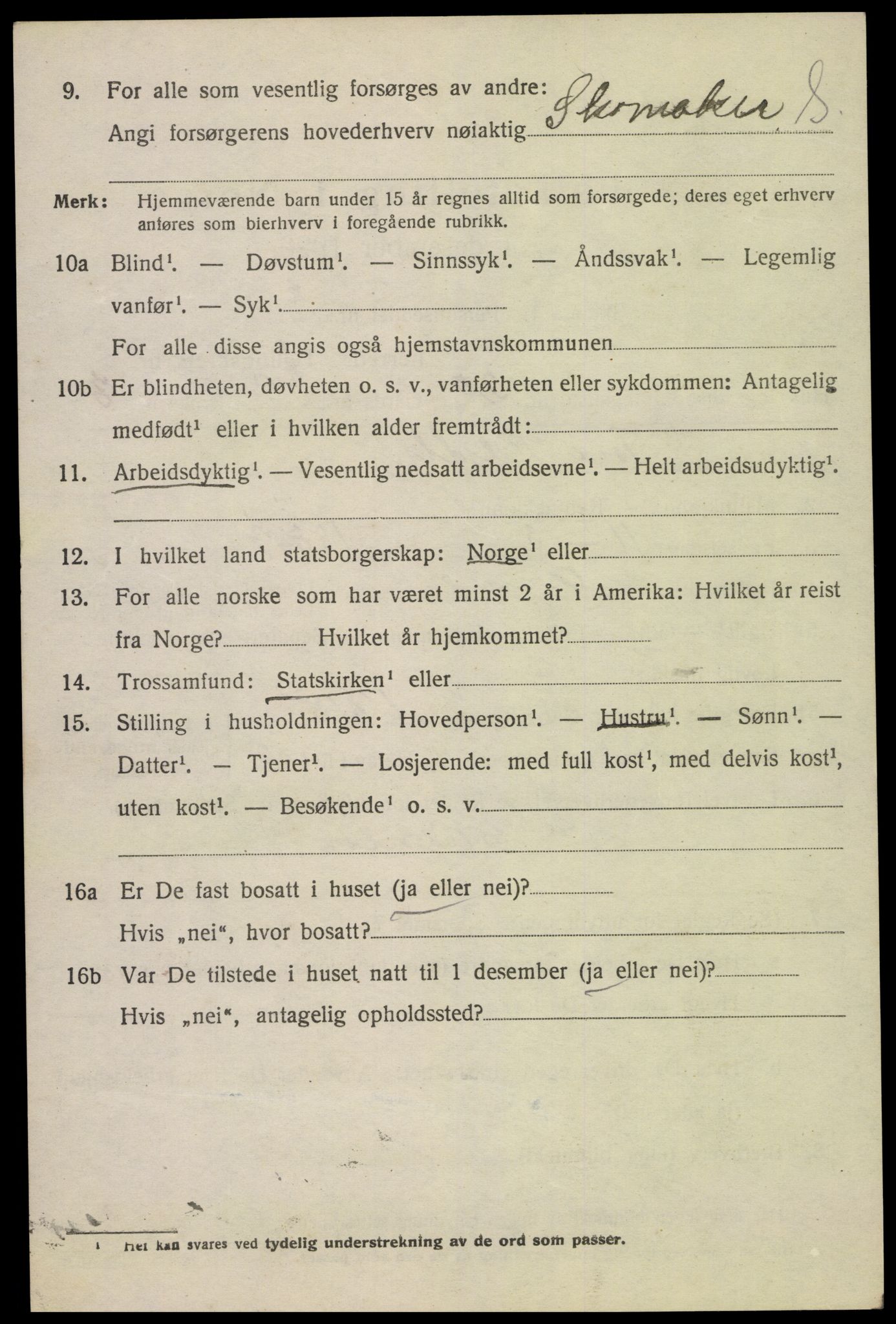 SAK, 1920 census for Åmli, 1920, p. 1510