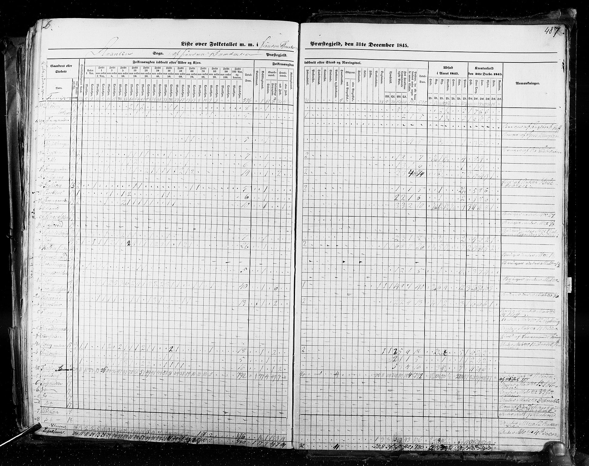 RA, Census 1845, vol. 3: Hedemarken amt og Kristians amt, 1845, p. 487