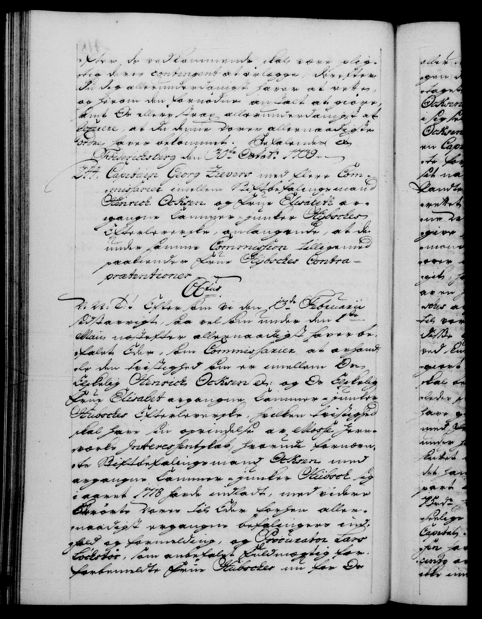 Danske Kanselli 1572-1799, AV/RA-EA-3023/F/Fc/Fca/Fcab/L0028: Norske tegnelser, 1738-1740, p. 418b