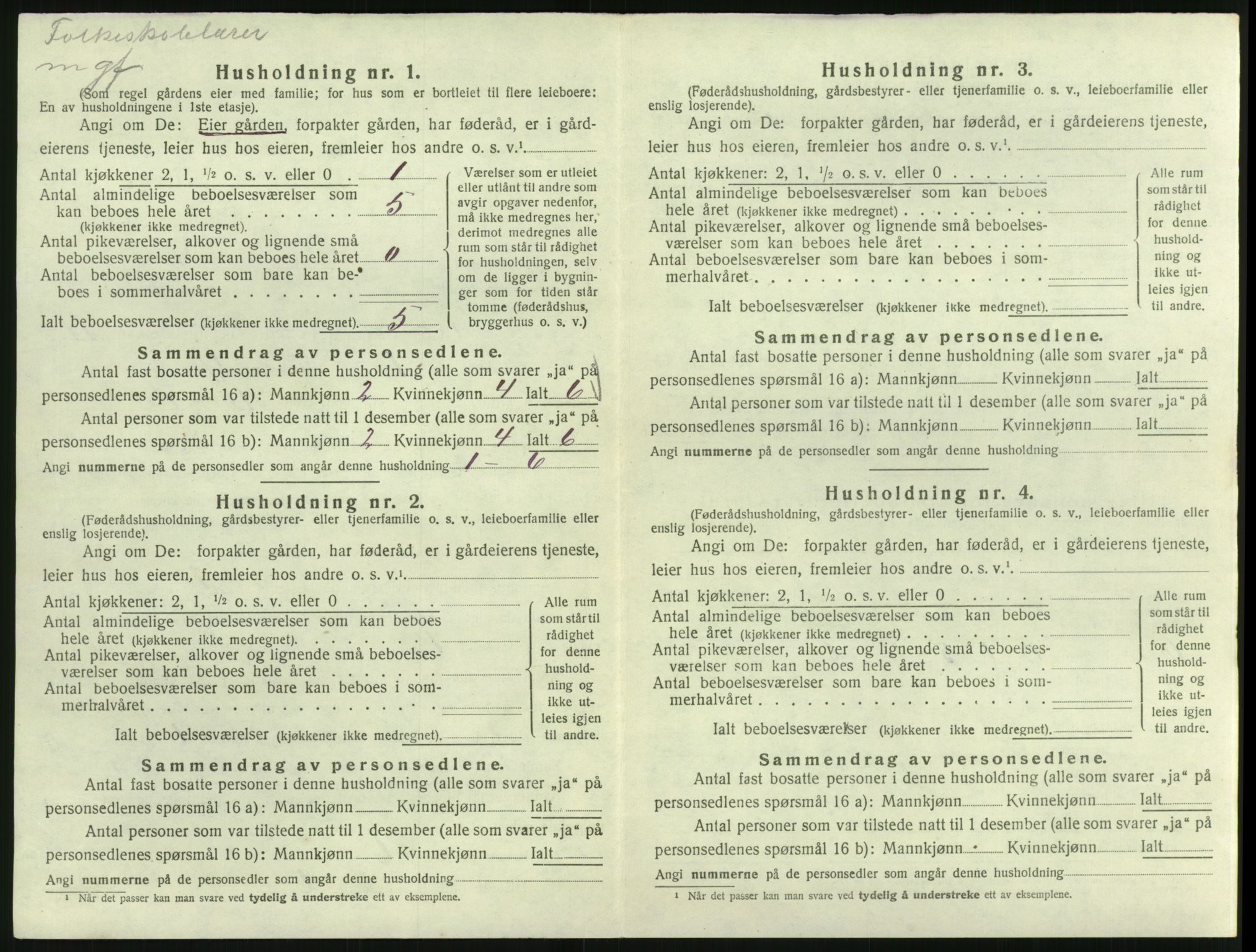 SAK, 1920 census for Froland, 1920, p. 908