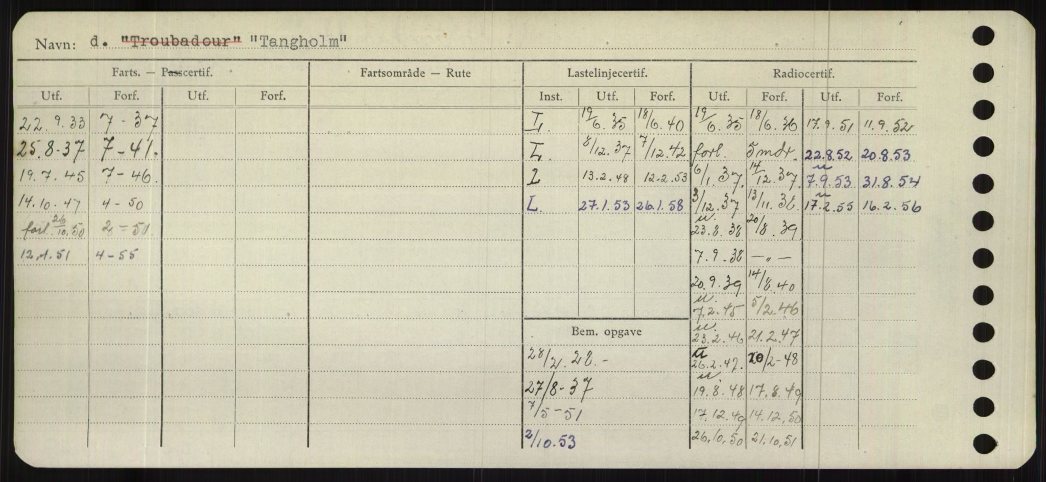 Sjøfartsdirektoratet med forløpere, Skipsmålingen, RA/S-1627/H/Hb/L0005: Fartøy, T-Å, p. 30