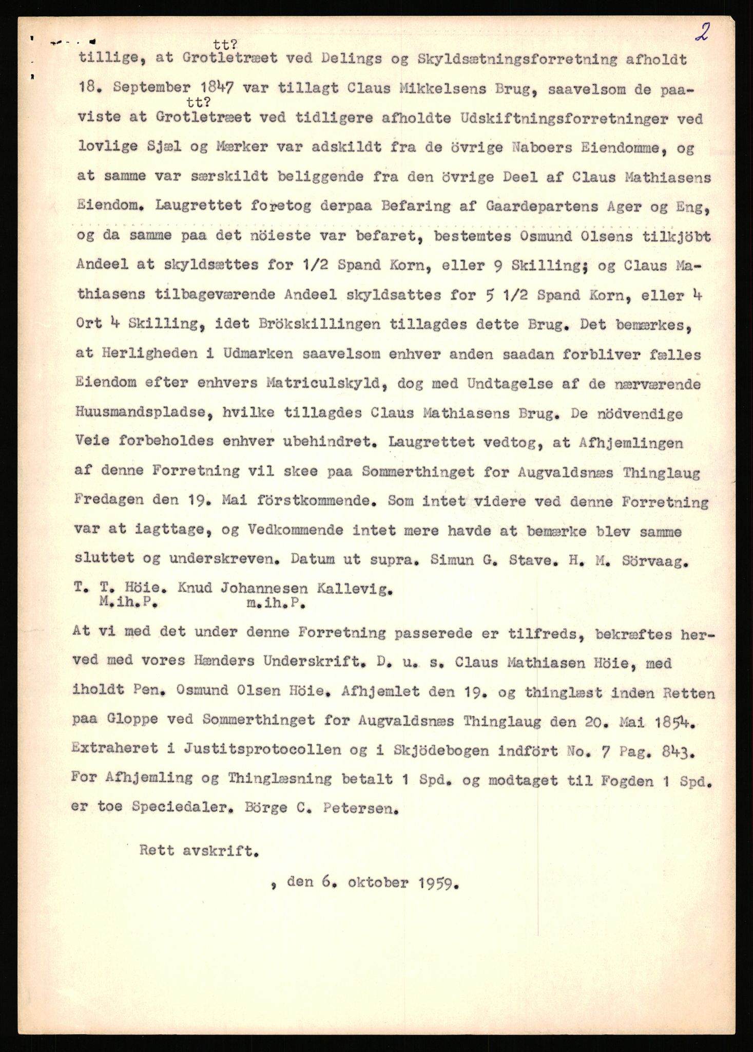 Statsarkivet i Stavanger, AV/SAST-A-101971/03/Y/Yj/L0031: Avskrifter sortert etter gårdsnavn: Harveland - Hauge nedre, 1750-1930, p. 191