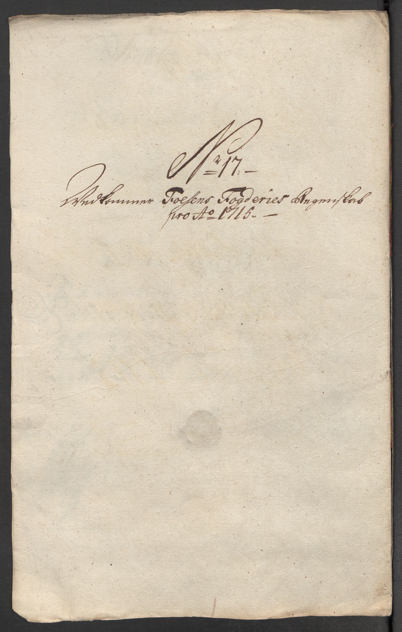 Rentekammeret inntil 1814, Reviderte regnskaper, Fogderegnskap, RA/EA-4092/R57/L3863: Fogderegnskap Fosen, 1715, p. 162