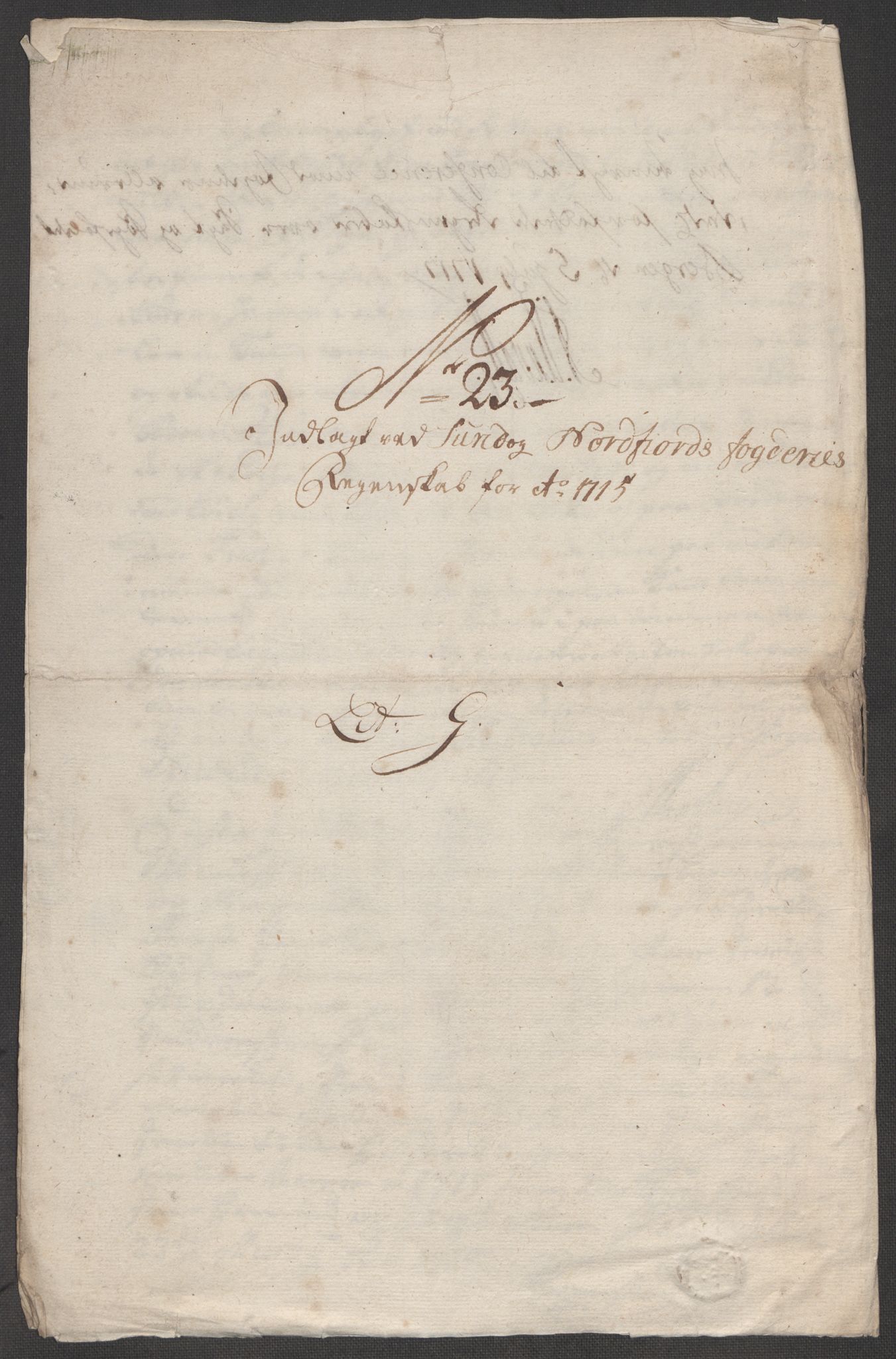 Rentekammeret inntil 1814, Reviderte regnskaper, Fogderegnskap, RA/EA-4092/R53/L3439: Fogderegnskap Sunn- og Nordfjord, 1715, p. 429