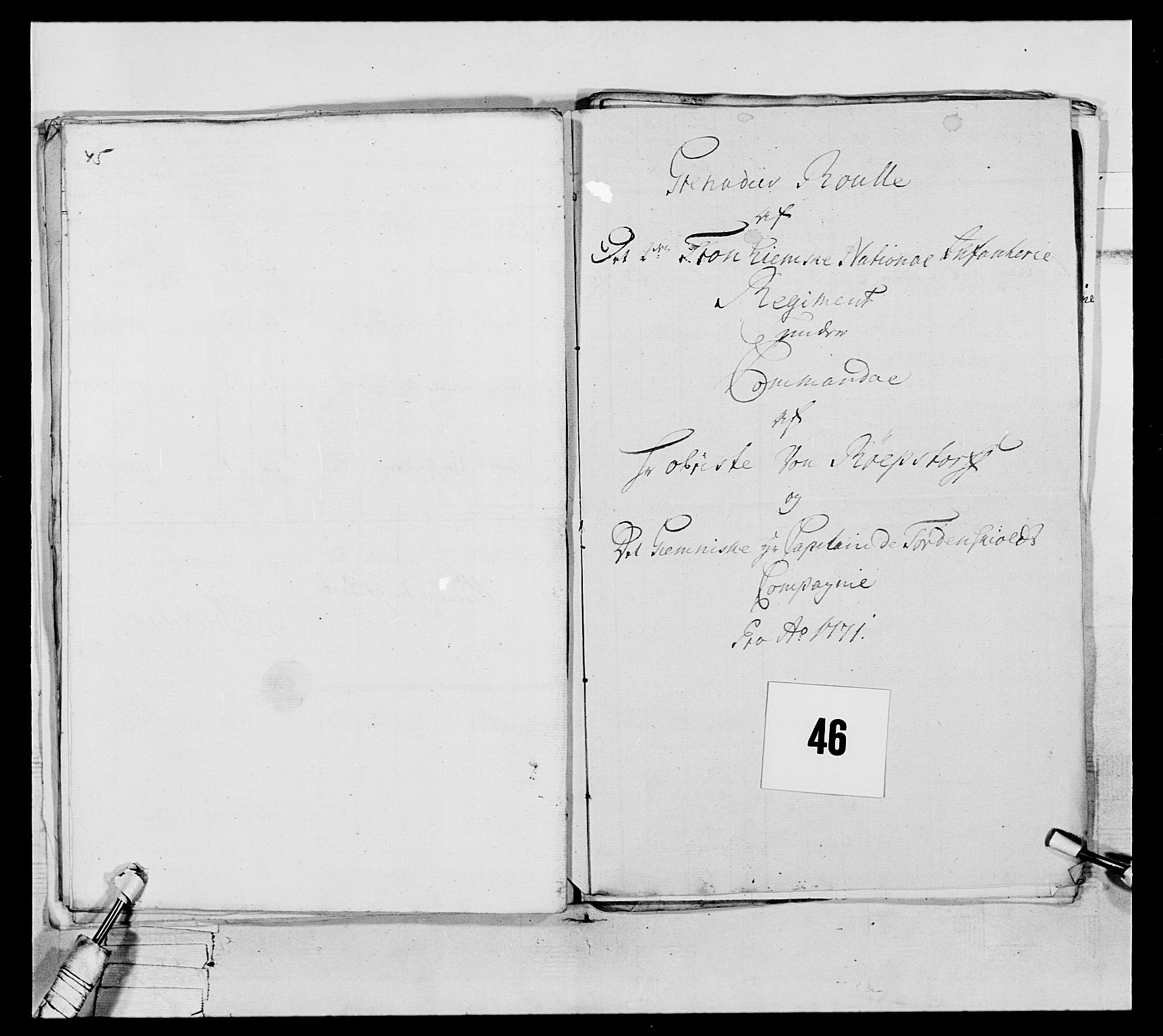 Generalitets- og kommissariatskollegiet, Det kongelige norske kommissariatskollegium, RA/EA-5420/E/Eh/L0076: 2. Trondheimske nasjonale infanteriregiment, 1766-1773, p. 149