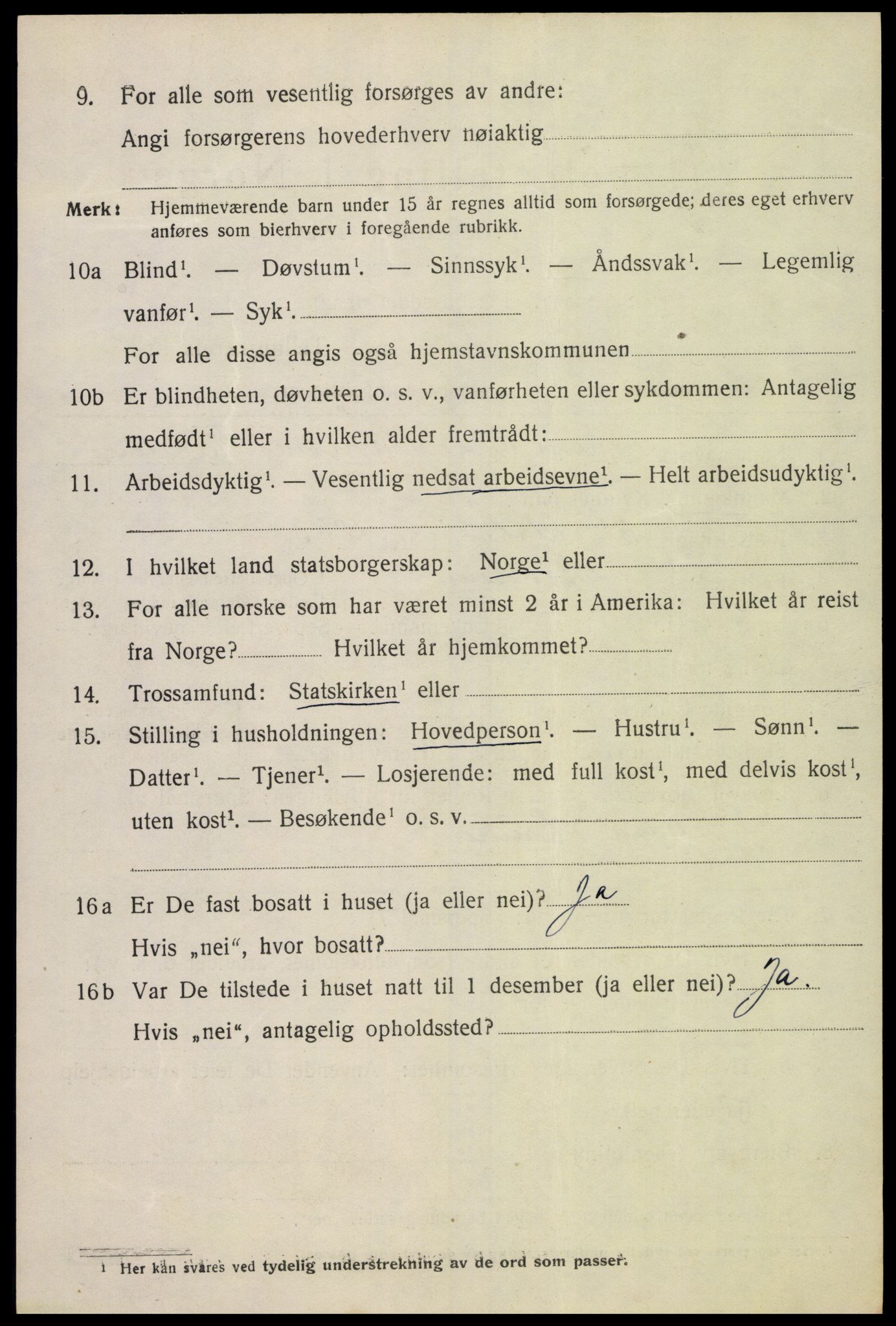 SAK, 1920 census for Konsmo, 1920, p. 1265