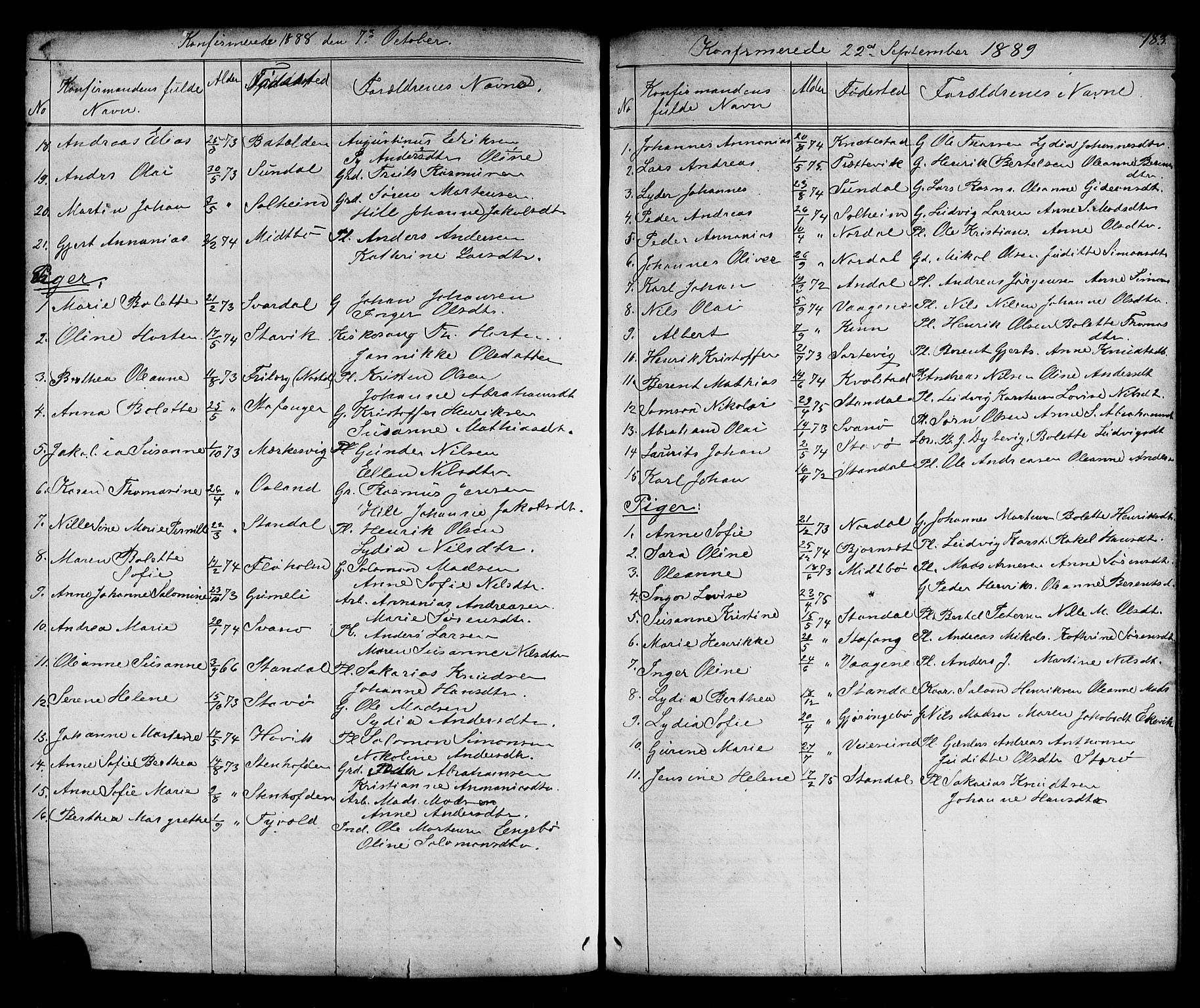 Kinn sokneprestembete, AV/SAB-A-80801/H/Hab/Habc/L0002: Parish register (copy) no. C 2, 1869-1918, p. 183