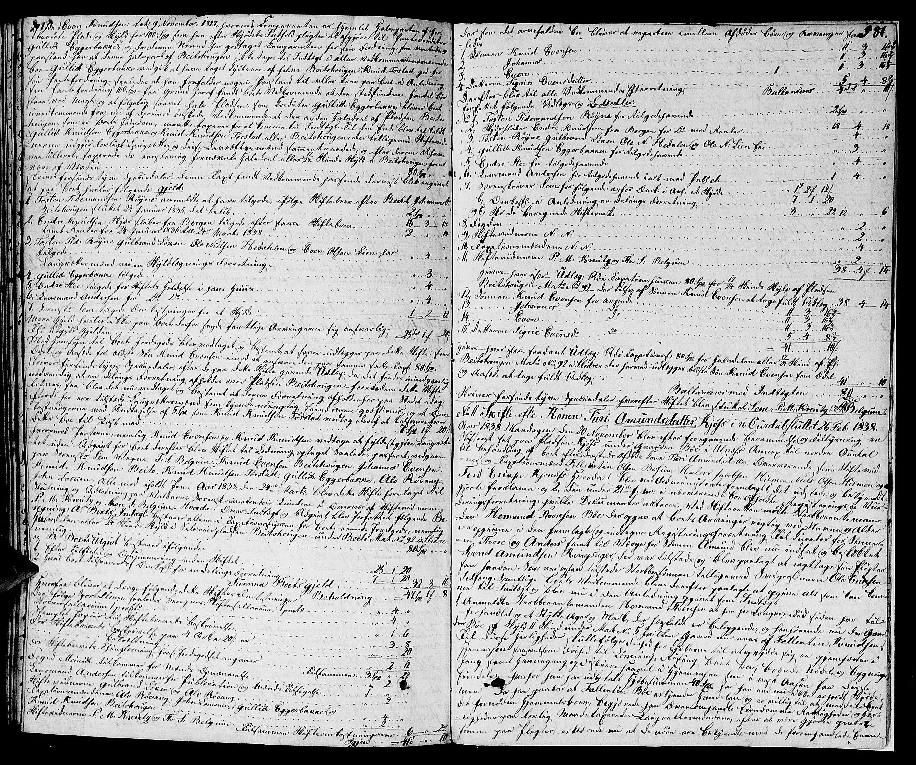 Valdres sorenskriveri, AV/SAH-TING-016/J/Ja/Jaa/L0006: Skifteprotokoll, 1826-1838, p. 580b-581a
