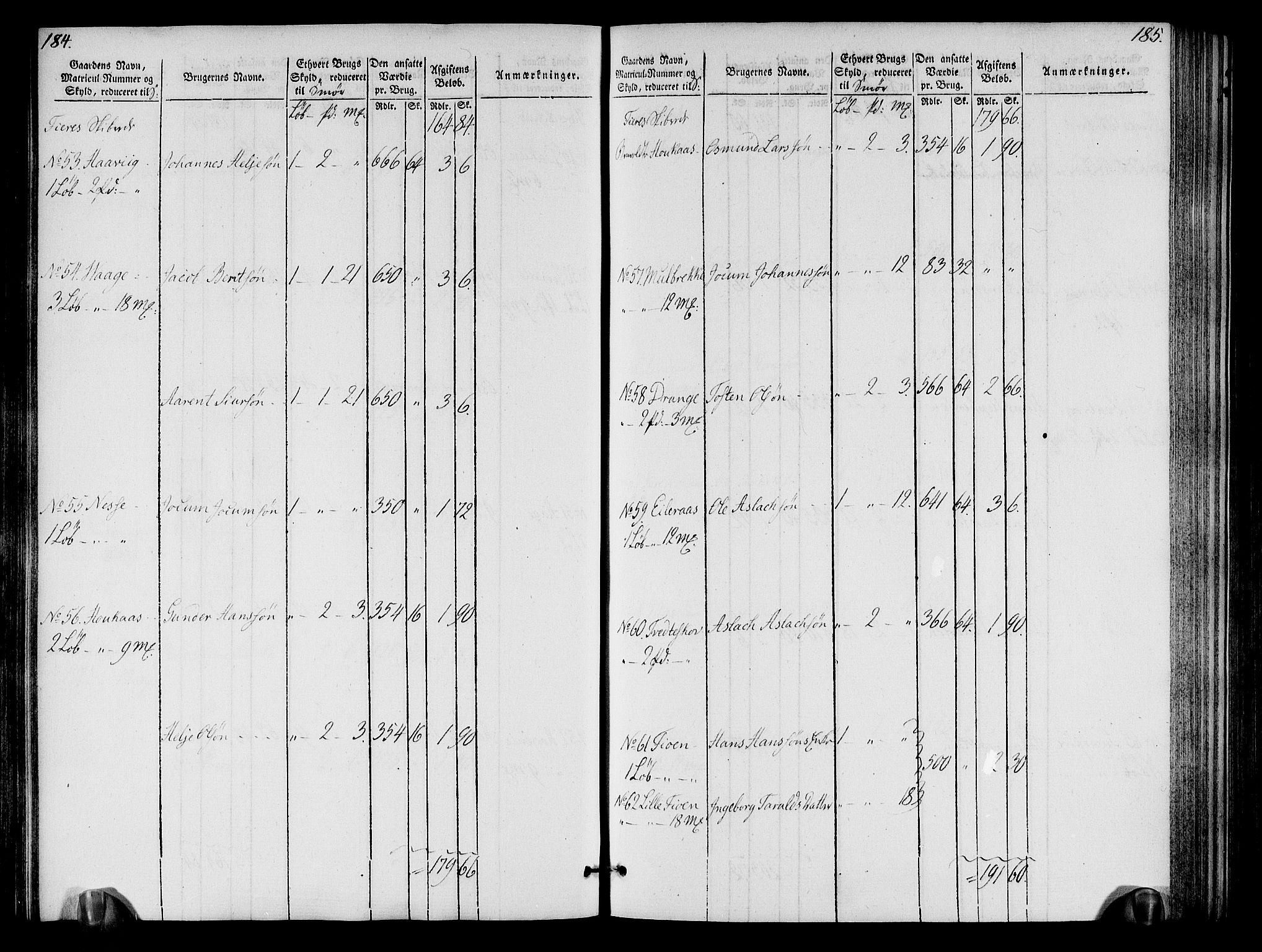 Rentekammeret inntil 1814, Realistisk ordnet avdeling, RA/EA-4070/N/Ne/Nea/L0109: Sunnhordland og Hardanger fogderi. Oppebørselsregister, 1803-1804, p. 95