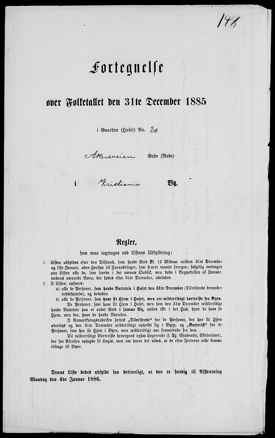 RA, 1885 census for 0301 Kristiania, 1885, p. 4924