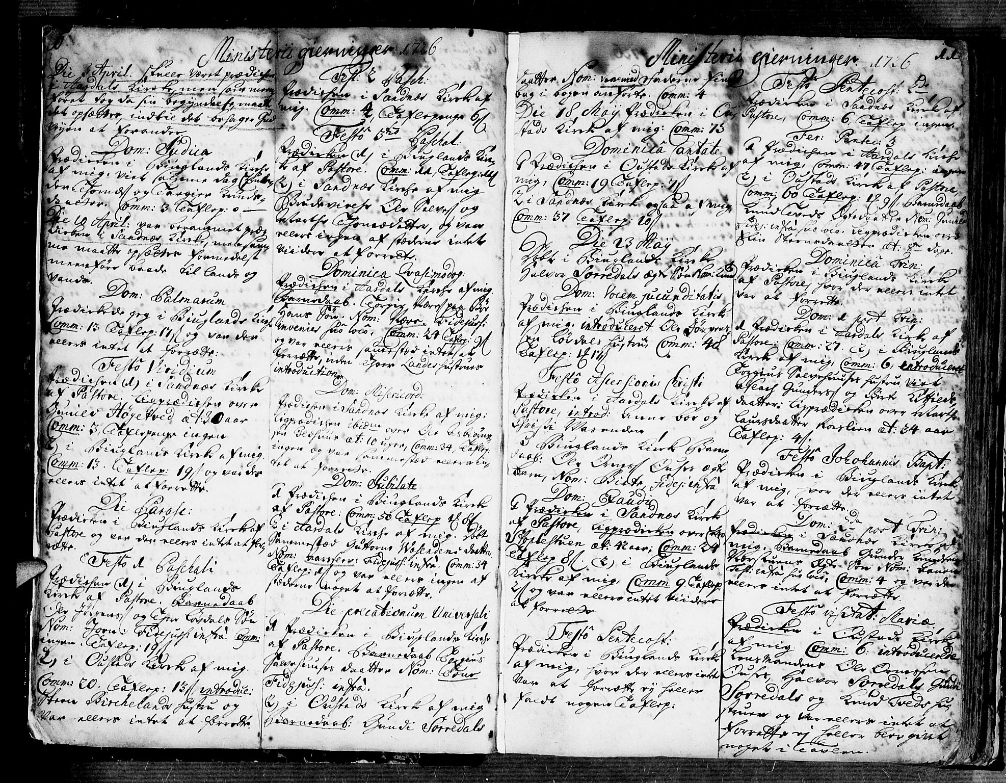 Bygland sokneprestkontor, AV/SAK-1111-0006/F/Fa/Fab/L0001: Parish register (official) no. A 1, 1725-1766, p. 10-11