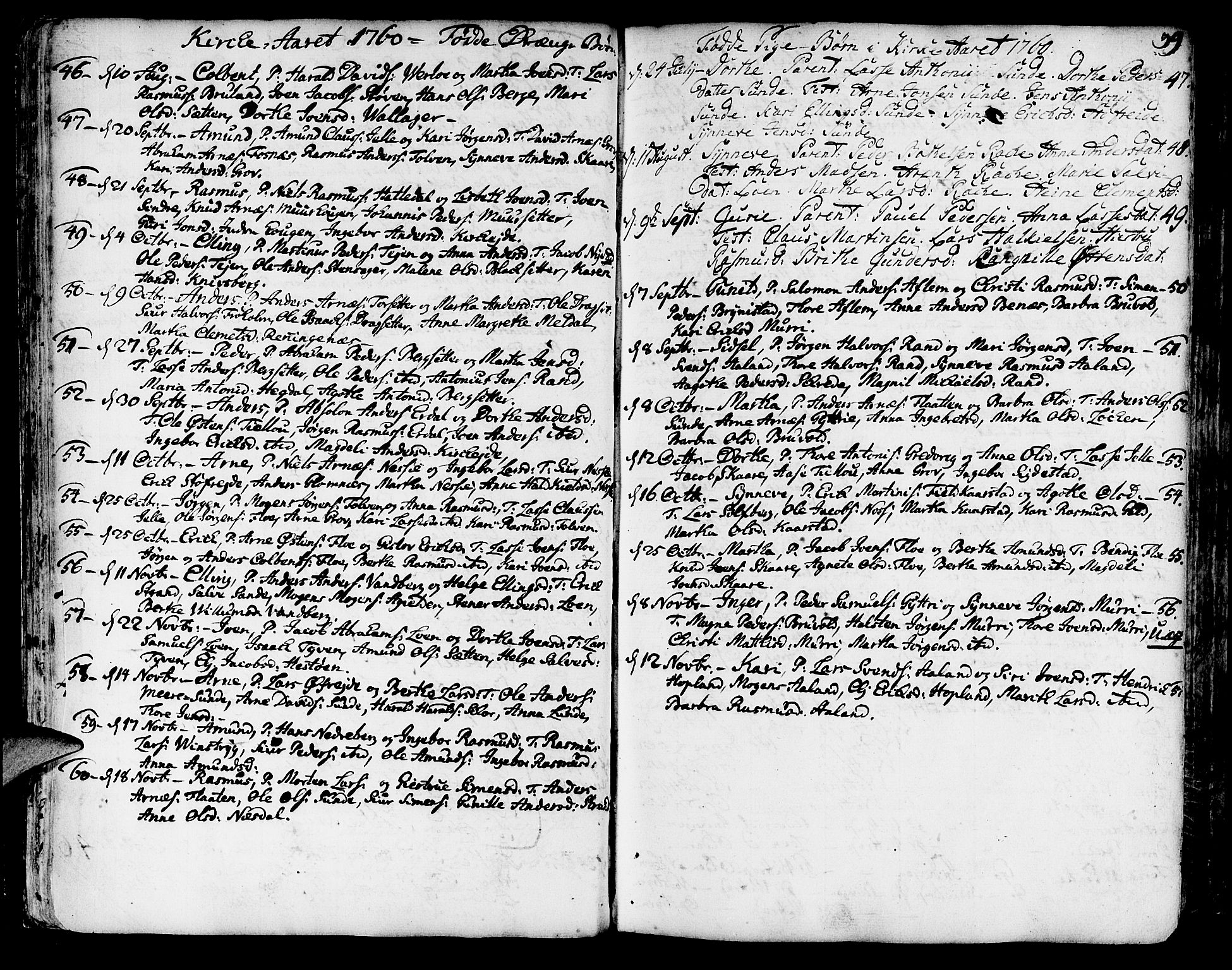 Innvik sokneprestembete, SAB/A-80501: Parish register (official) no. A 1, 1750-1816, p. 39