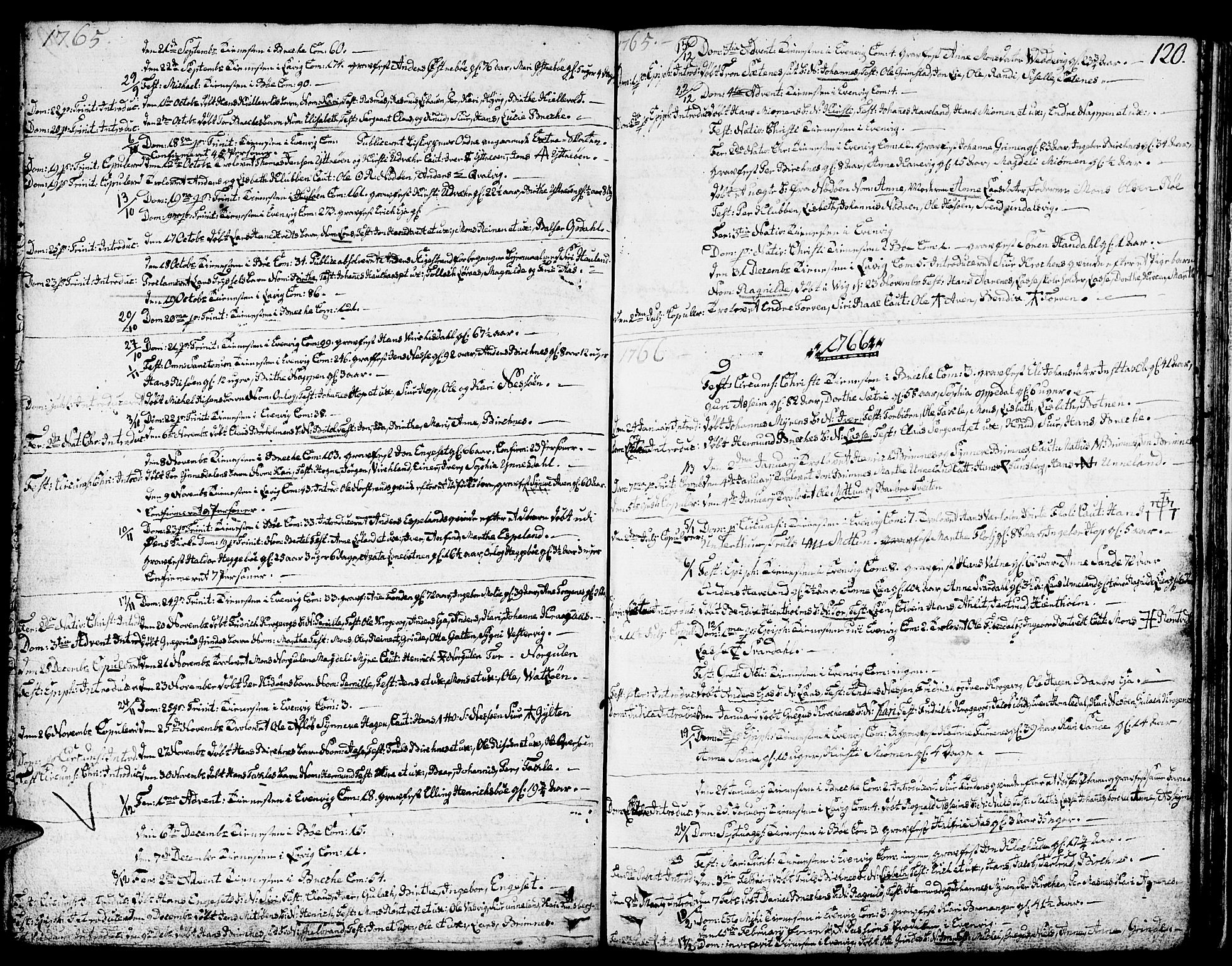 Gulen sokneprestembete, SAB/A-80201/H/Haa/Haaa/L0012: Parish register (official) no. A 12, 1749-1776, p. 120