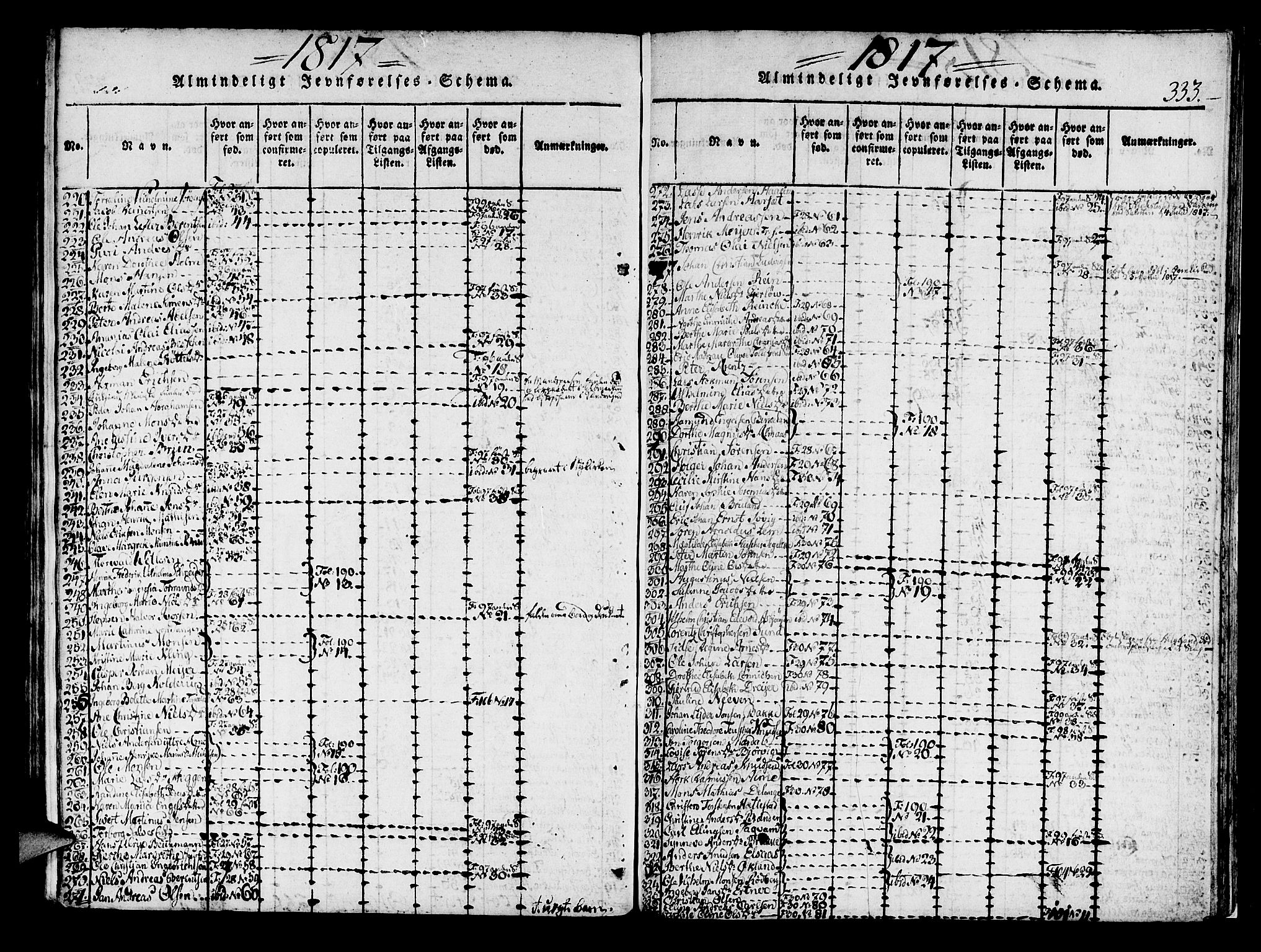 Korskirken sokneprestembete, AV/SAB-A-76101/H/Haa/L0013: Parish register (official) no. A 13, 1815-1822, p. 333