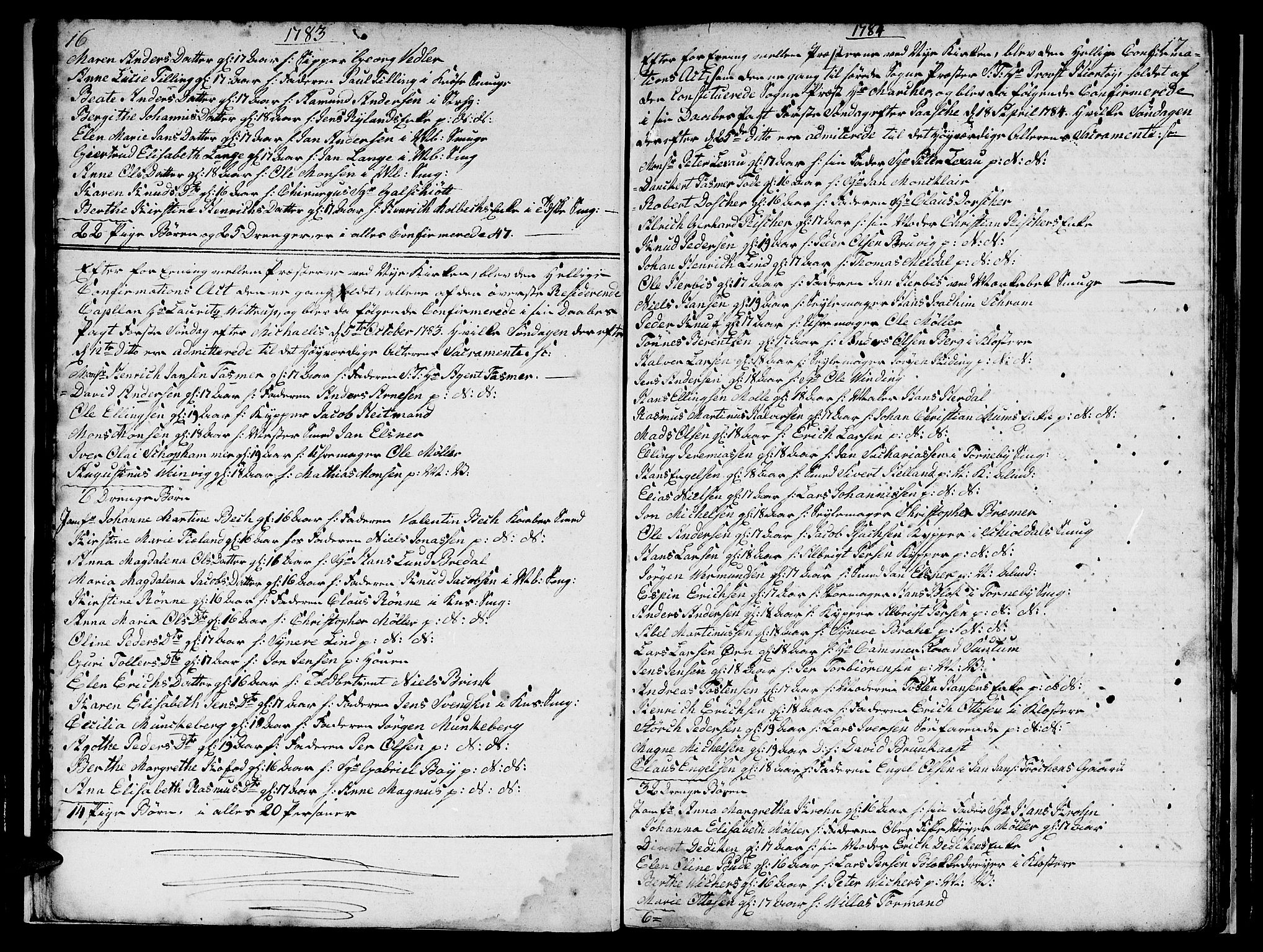 Nykirken Sokneprestembete, SAB/A-77101/H/Hab: Parish register (copy) no. A 1, 1770-1821, p. 16-17