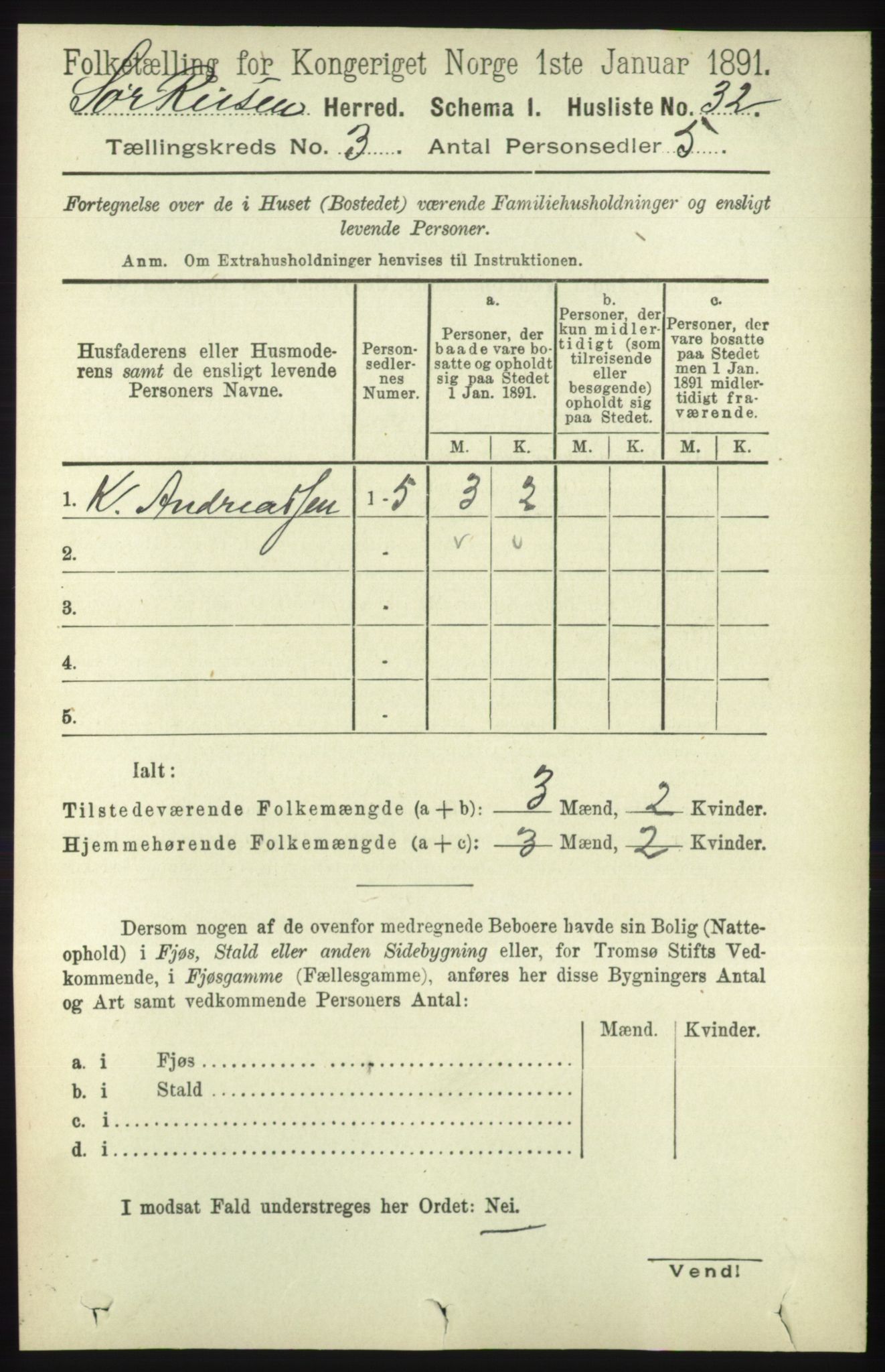 RA, 1891 census for 1925 Sørreisa, 1891, p. 675