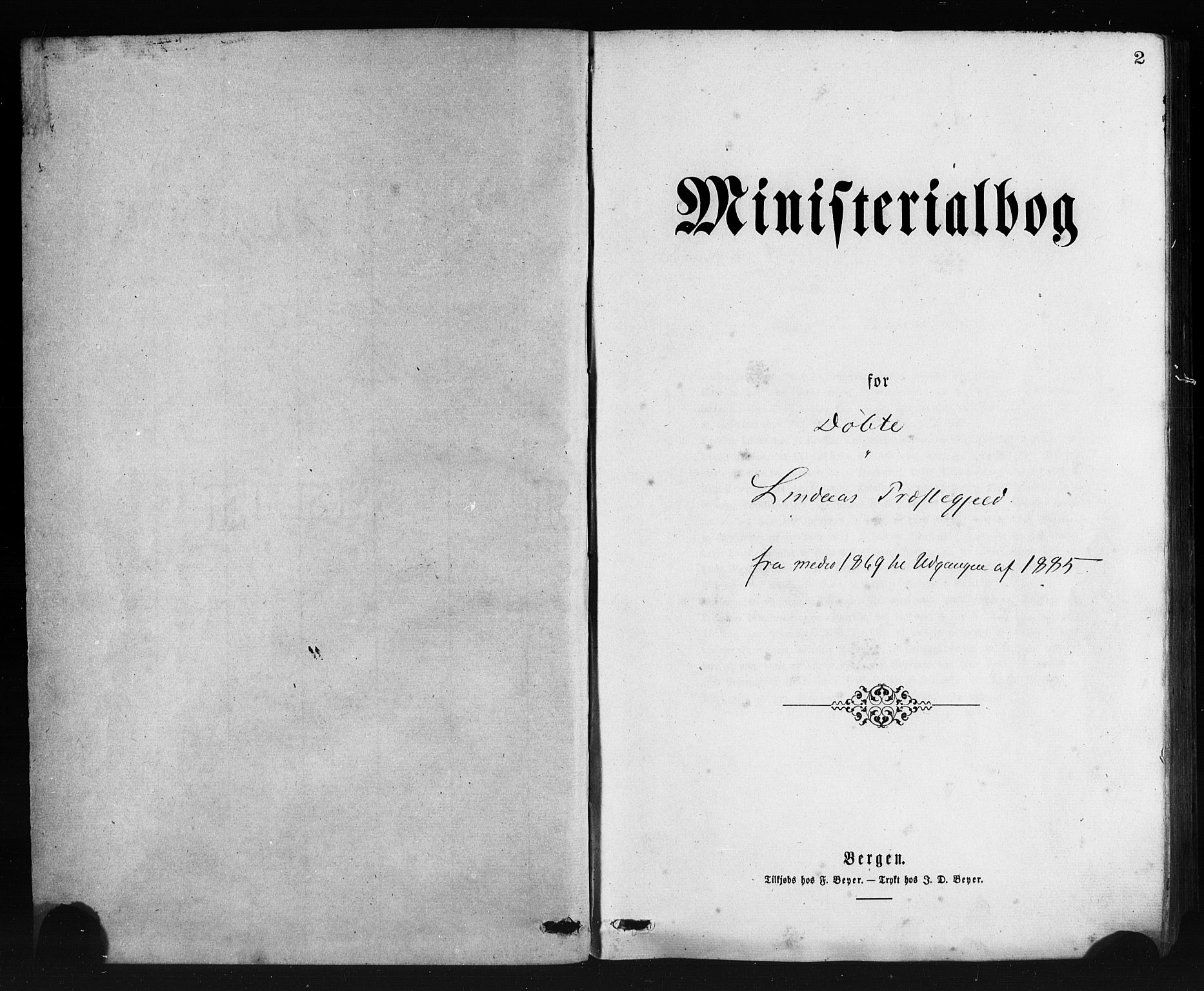 Lindås Sokneprestembete, SAB/A-76701/H/Haa: Parish register (official) no. A 18, 1869-1885, p. 2