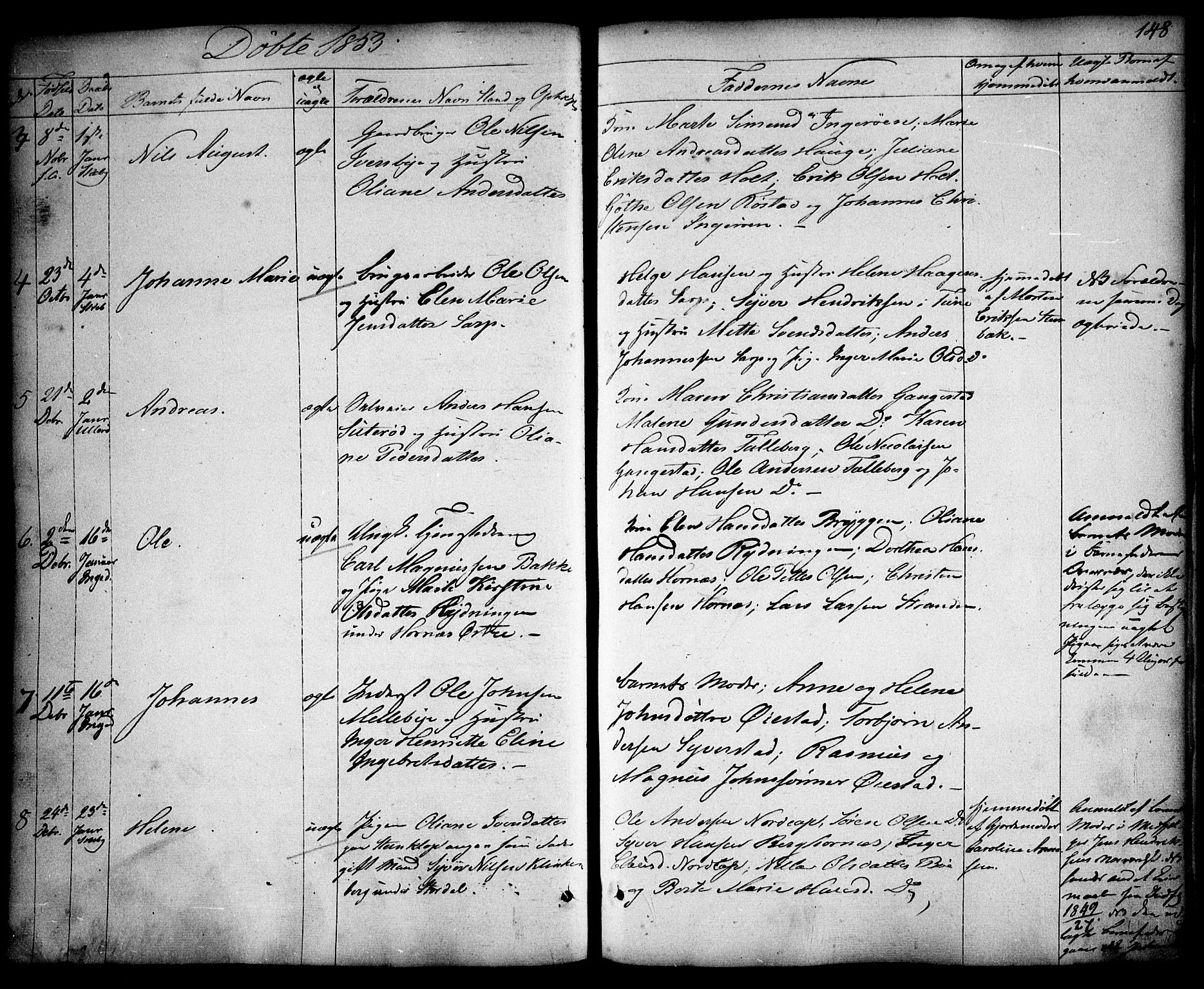 Skjeberg prestekontor Kirkebøker, AV/SAO-A-10923/F/Fa/L0006: Parish register (official) no. I 6, 1846-1858, p. 148