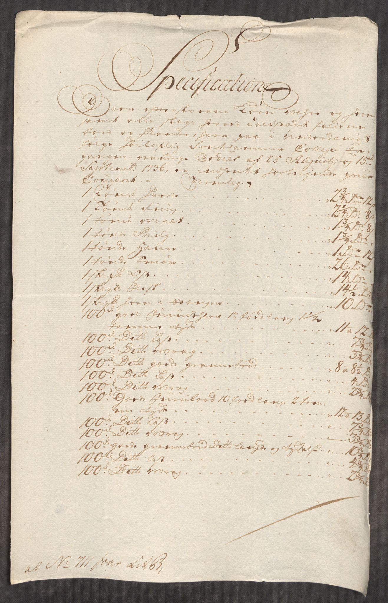 Rentekammeret inntil 1814, Realistisk ordnet avdeling, AV/RA-EA-4070/Oe/L0003: [Ø1]: Priskuranter, 1745-1748, p. 528